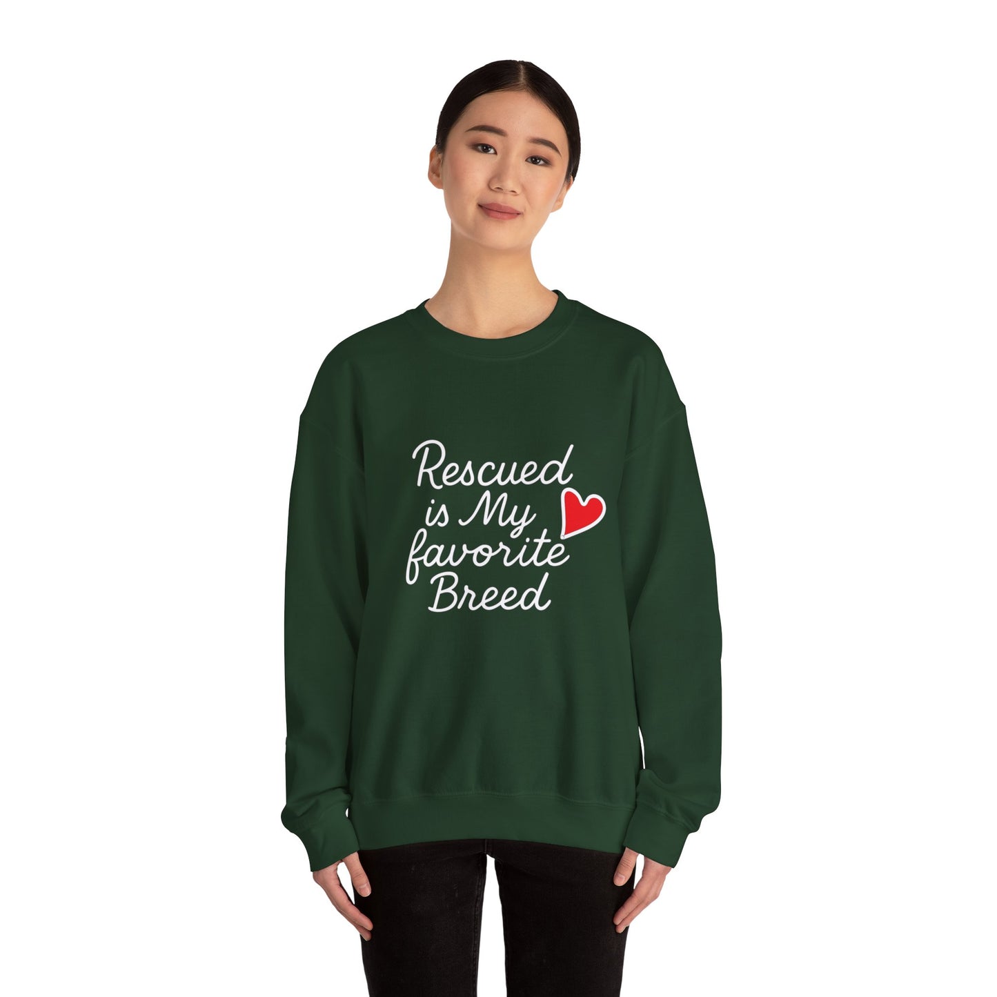 ❤️ Rescued Is My Favorite Breed – Cozy Statement Sweatshirt
