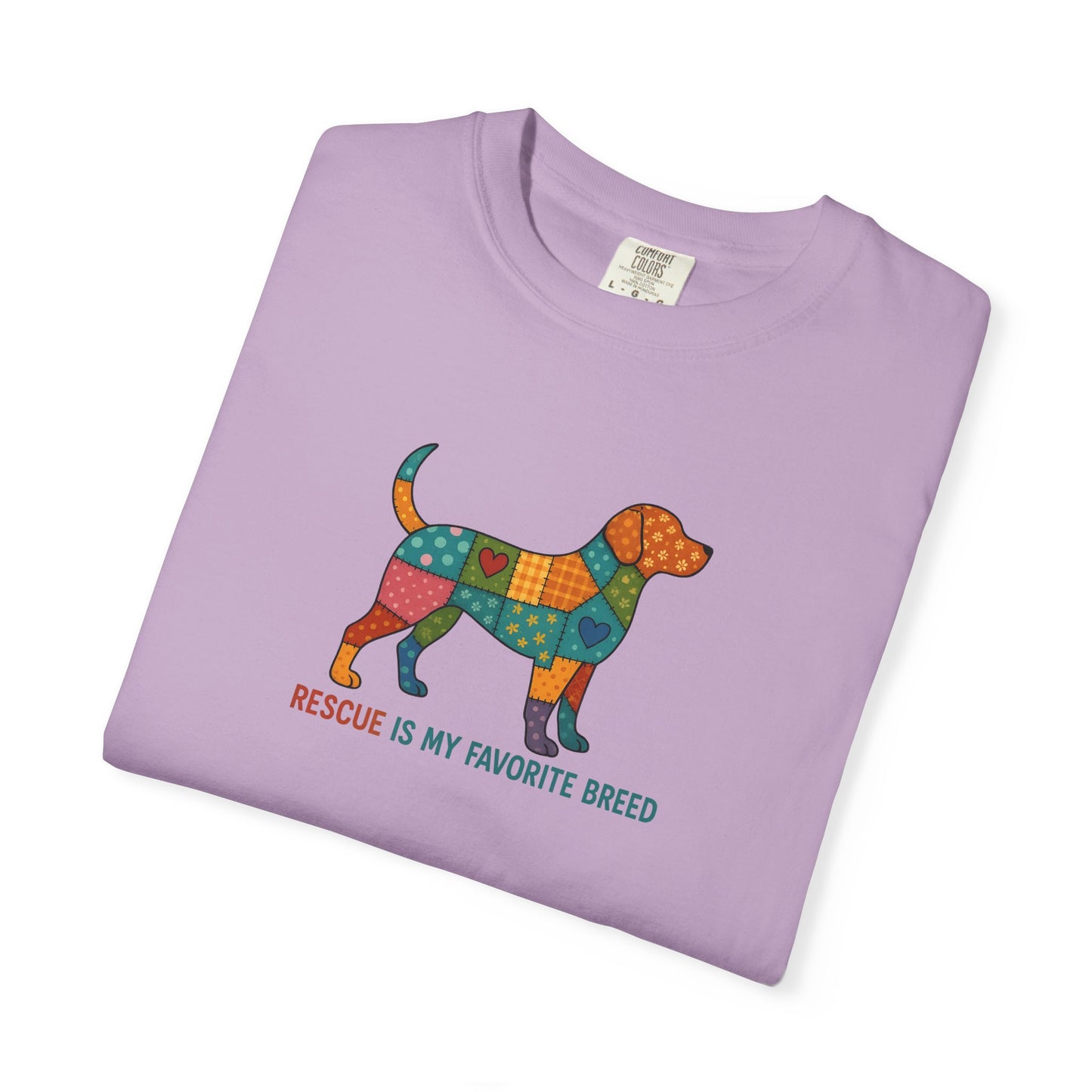 Colorful Dog Rescue T-Shirt, Gift for Dog Lovers, Adoption Awareness Tee, Casual Wear for Animal Lovers, Eco-Friendly Fashion
