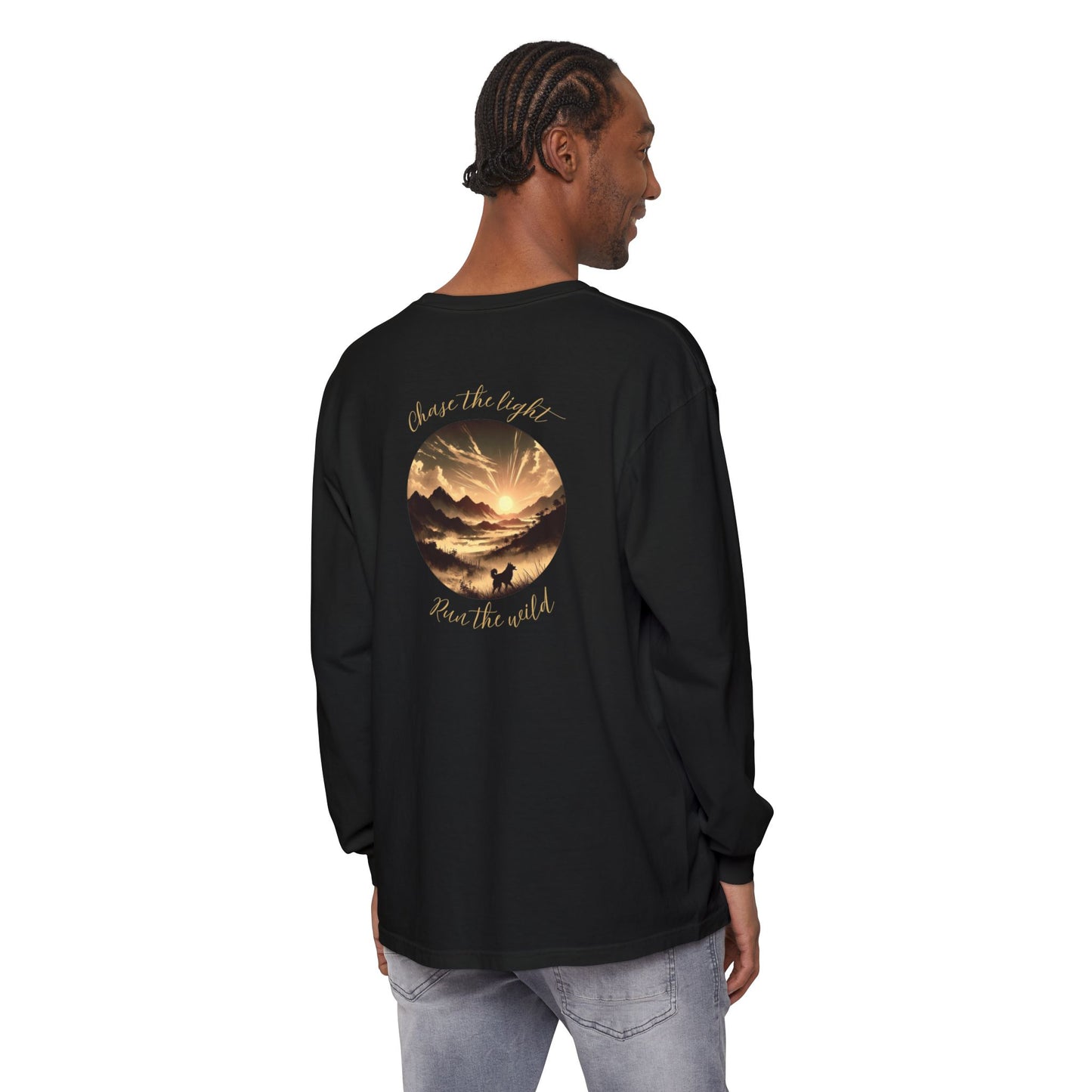 Adventure Spirit Long Sleeve T-Shirt - Chase the Light Design