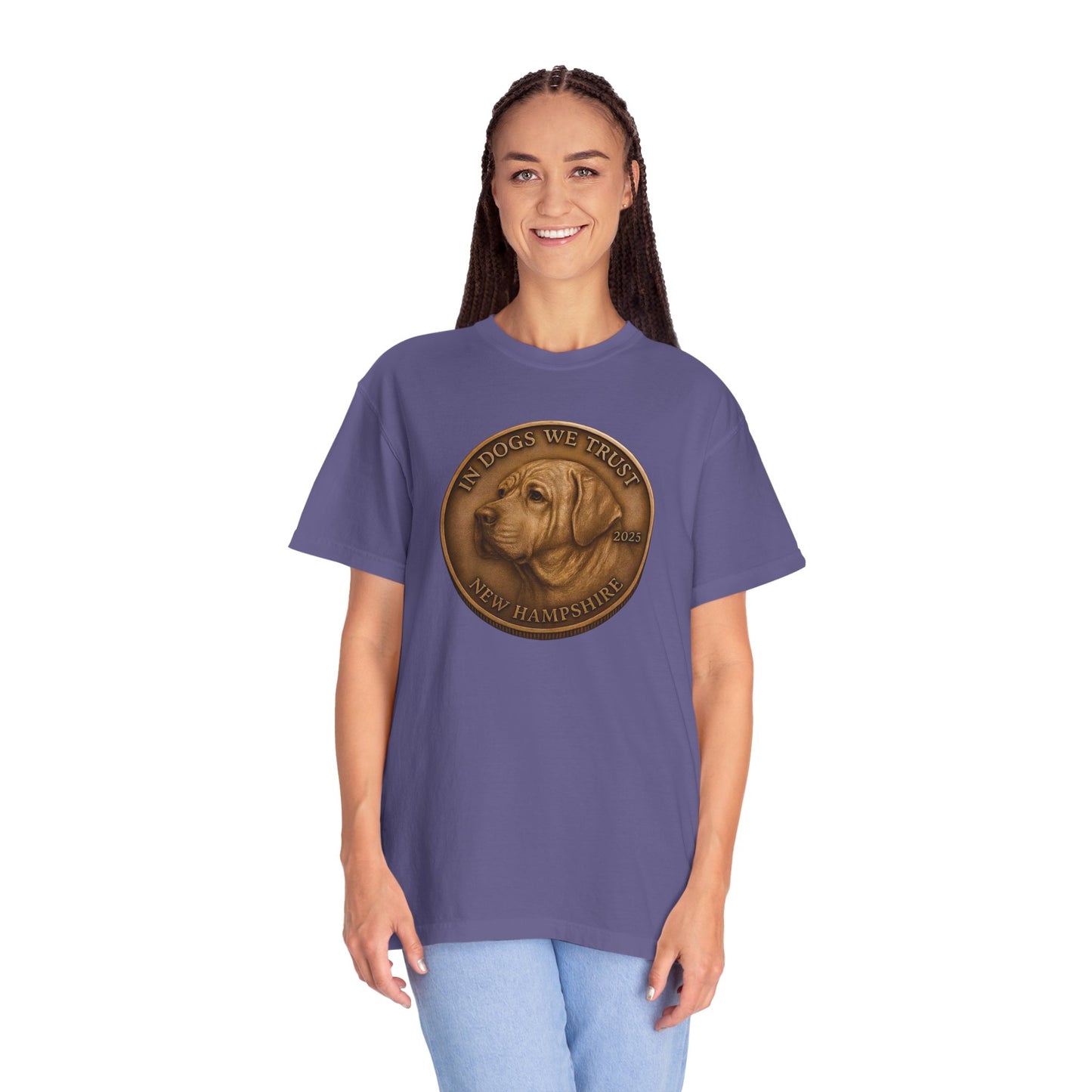 New Hampshire State Coin T-Shirt Collection - Proud Dog Breed Illustrations