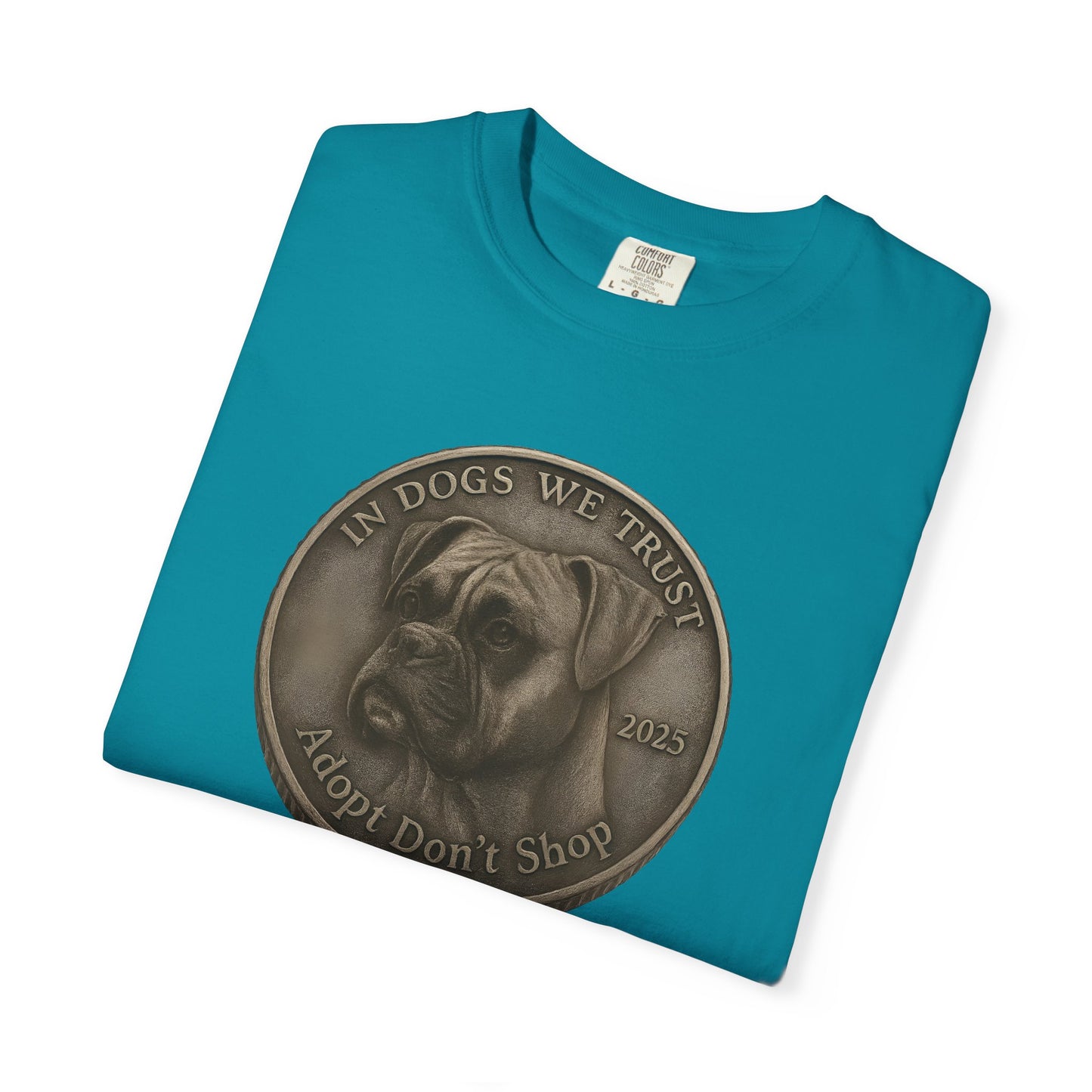 Adopt Don't Shop State Coin T-Shirt Collection - Proud Dog Breed Illustrations