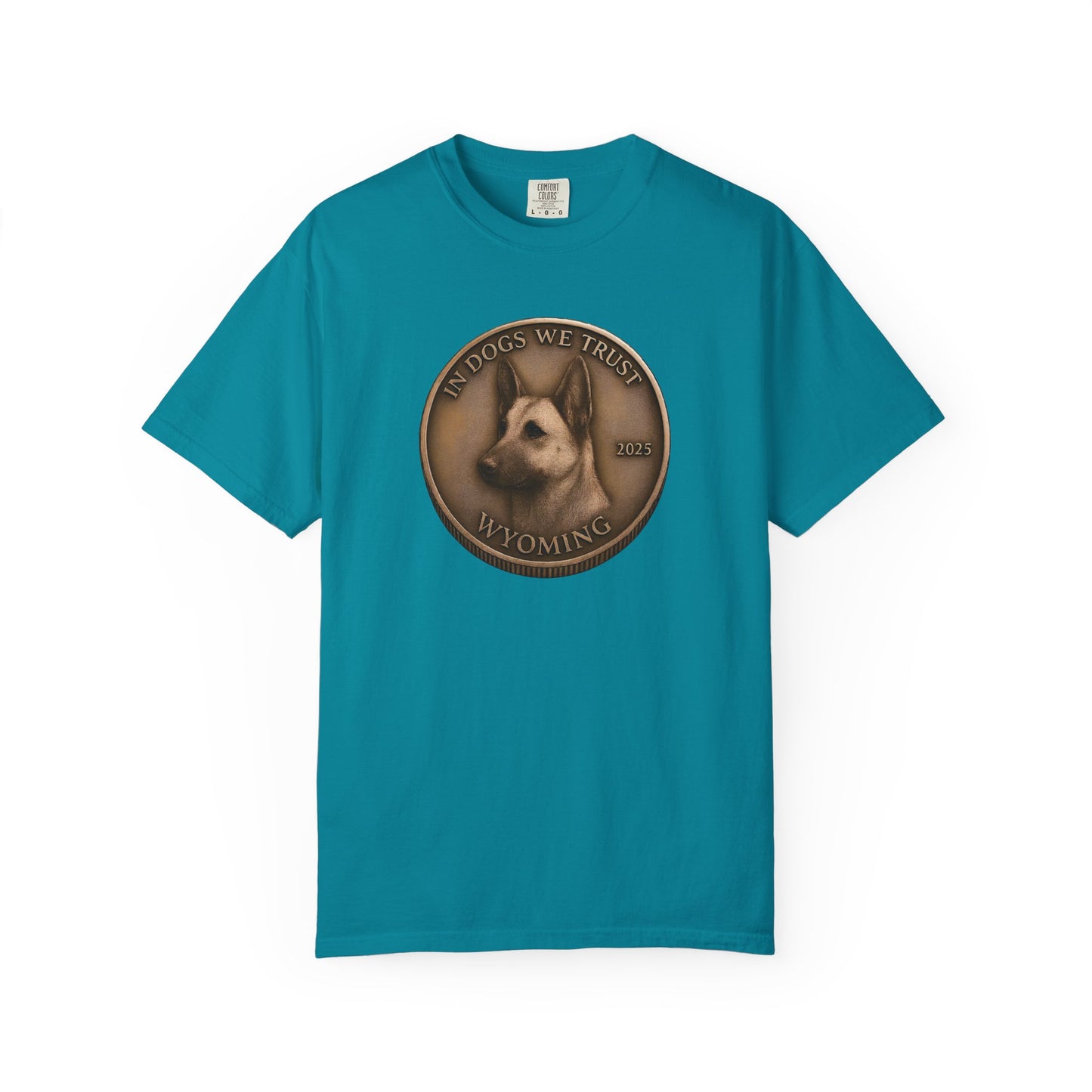 Wyoming State Coin T-Shirt Collection - Proud Dog Breed Illustrations