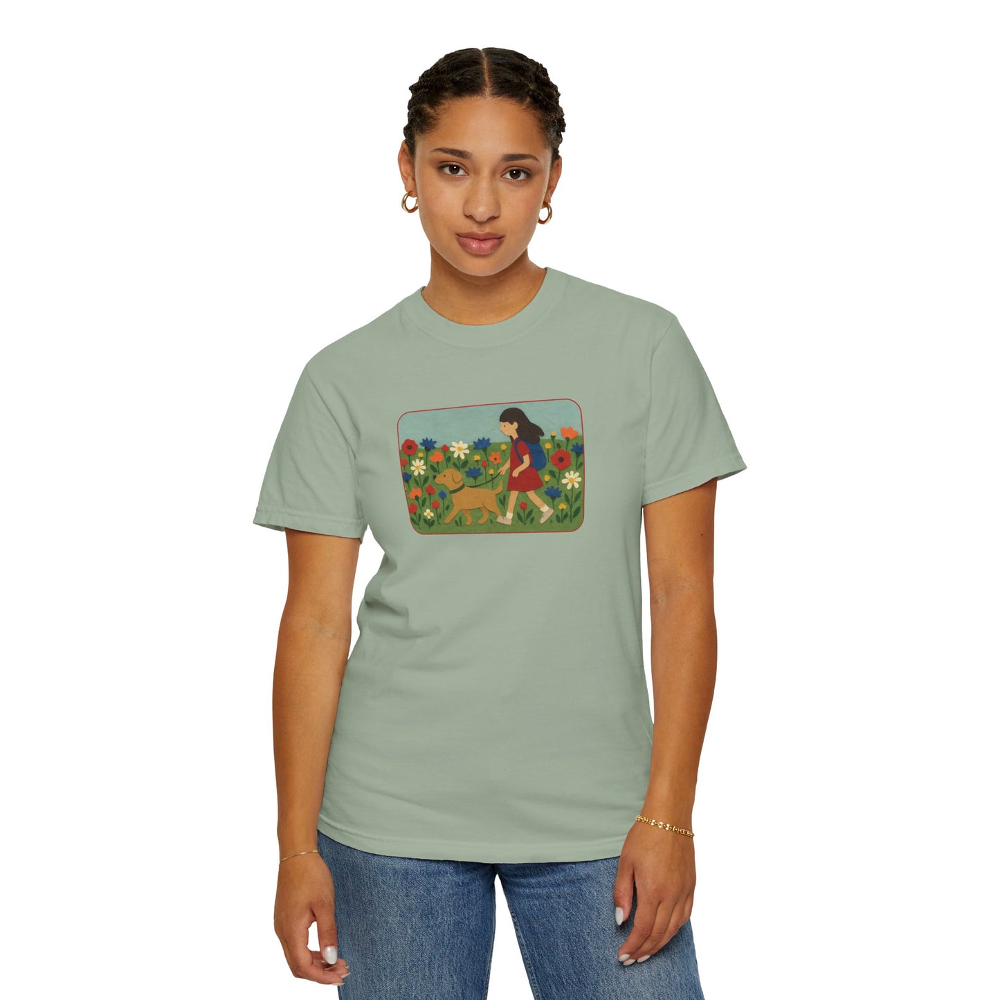 Dog Walking Collage T-shirt