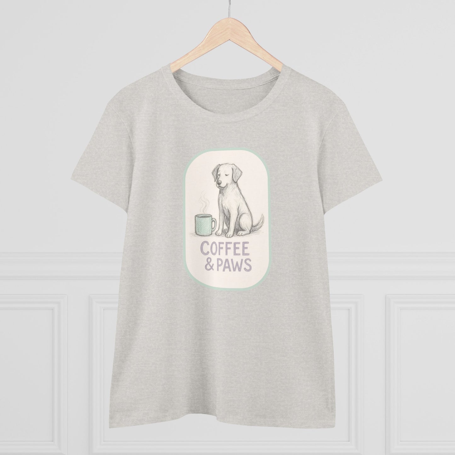 Copy of Coffee & Paws Women's Tee - Cozy Cotton Shirt for Pet Lovers, Casual Wear, Gift for Dog Owners, Dog Mom Merchandise, Animal Lover Tee