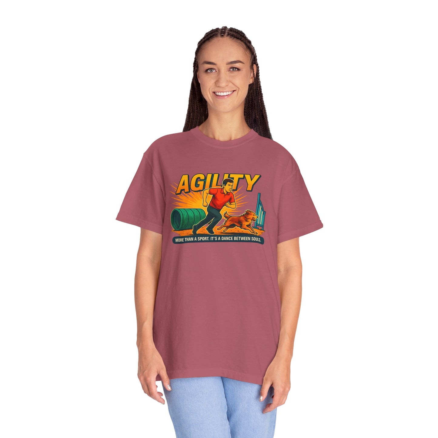 Agility Unisex Garment-Dyed T-Shirt - More Than a Sport, It's a Dance Between Souls