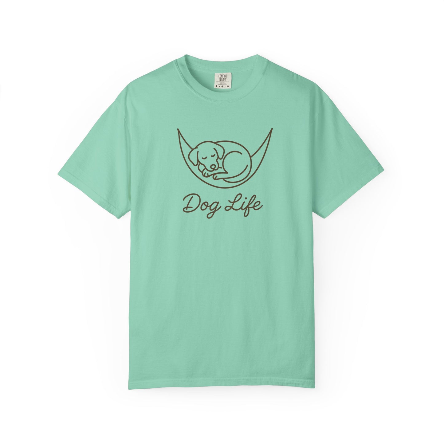 Dog Life Unisex Garment-Dyed T-Shirt, Pet Lover Tee, Dog Owner Gift, Casual Dog T-Shirt, Animal Lover Apparel, Comfortable Everyday Wear
