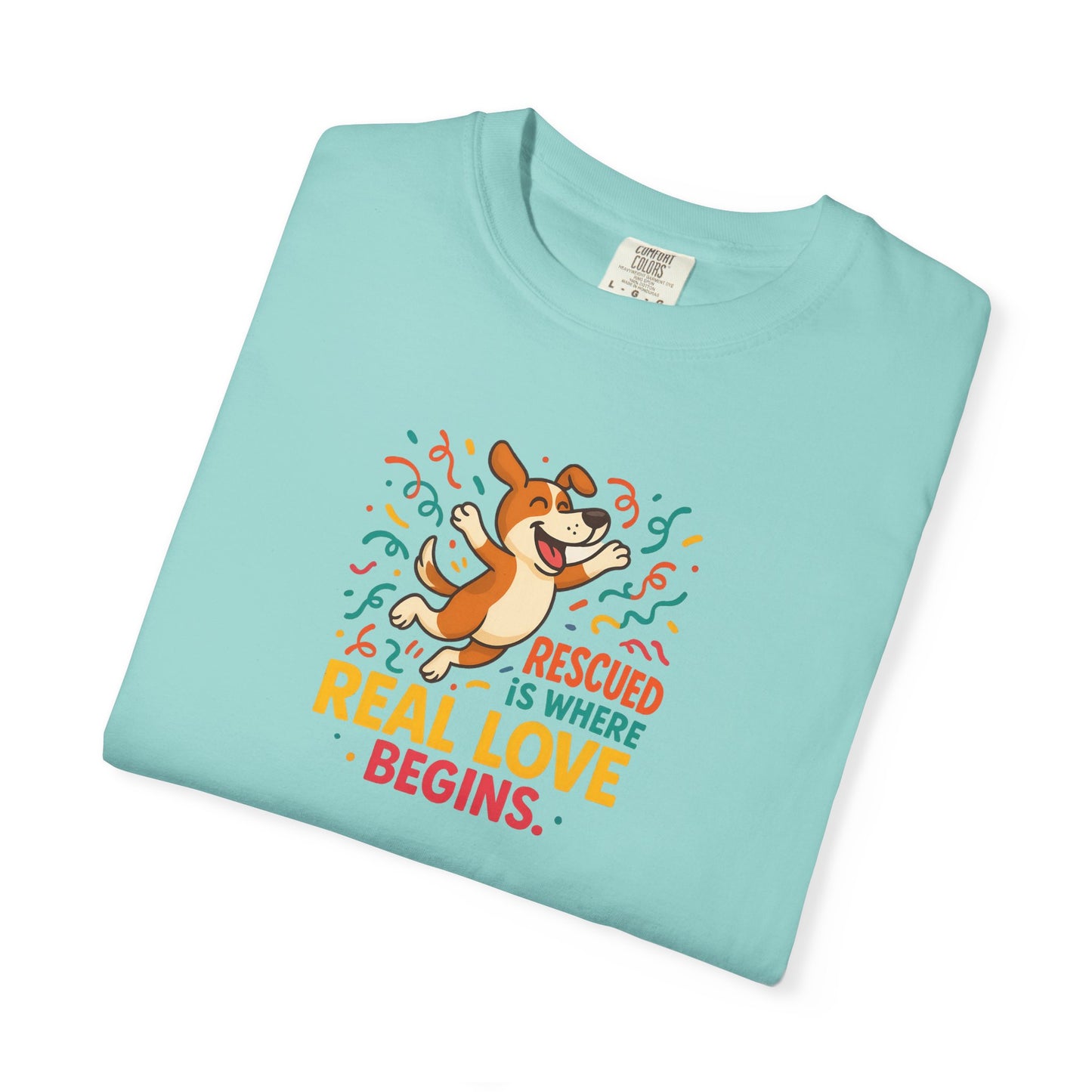 Rescue Love T-Shirt, Unisex Dog Lover Tee, Adoption Awareness Shirt, Pet Rescue Apparel, Gift for Animal Lovers