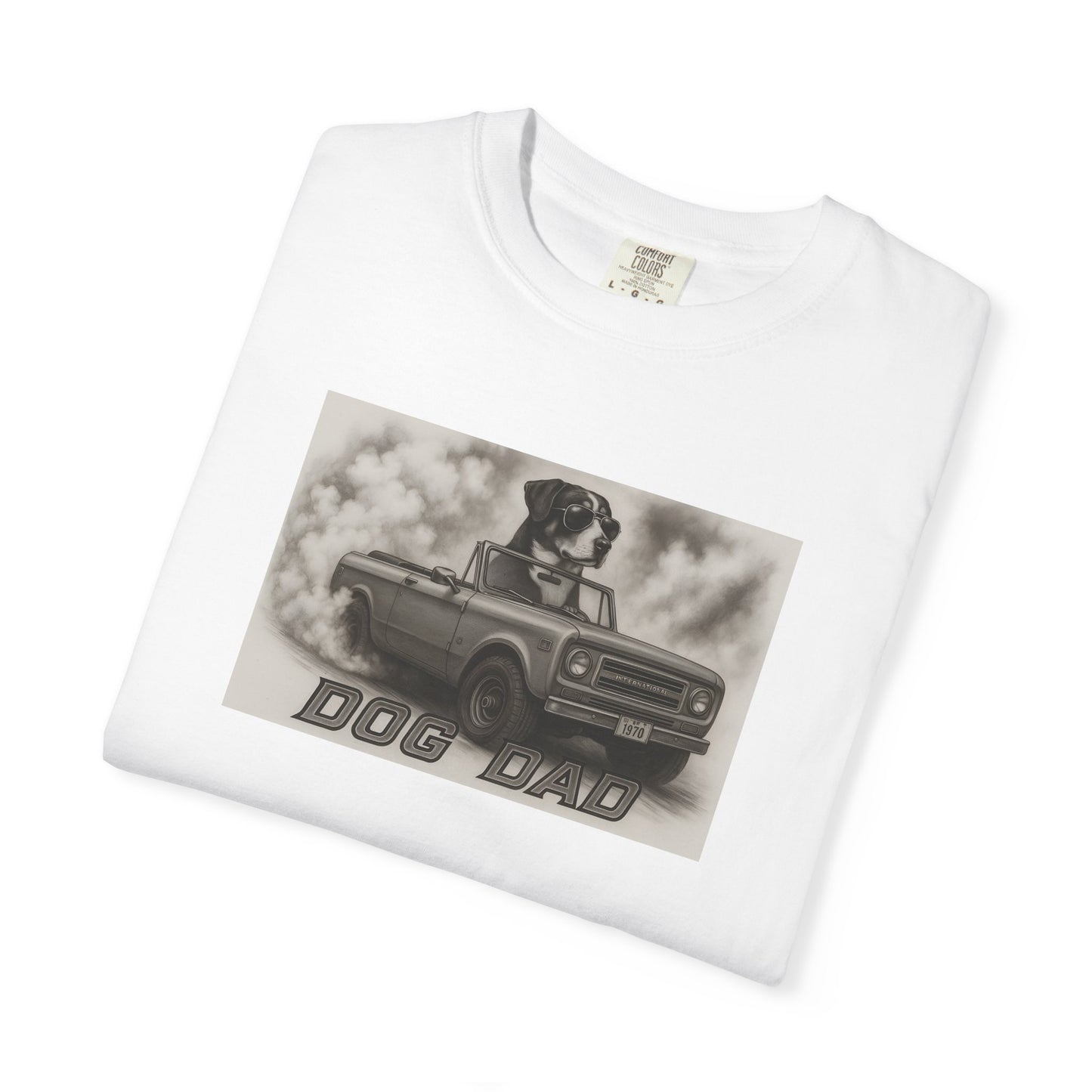 Dog Dad - Swiss Mountain Dog - Cool Dogs in Cool Cars T-Shirt Collection | Funny Dog Lover Apparel for Men