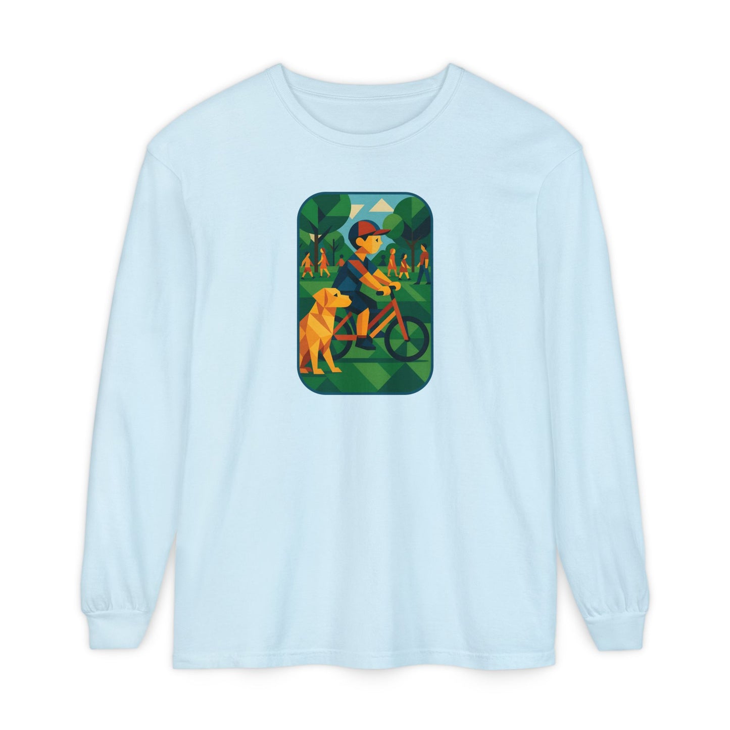 Park Walk Adventure T-Shirt, Eco-Friendly Tee, Dog Lover Apparel, Nature Print Shirt, Perfect for Outdoor Activities