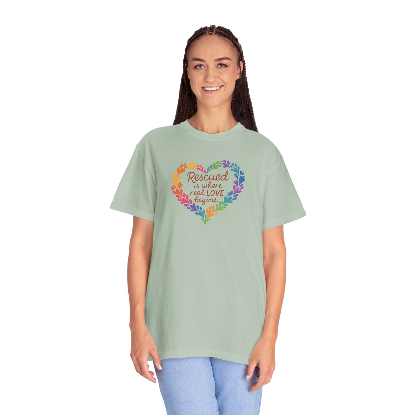 Heartwarming Rescue T-Shirt for Animal Lovers, Gift for Pet Owners, Adoption Day, Love Your Pet, Eco-Friendly Apparel