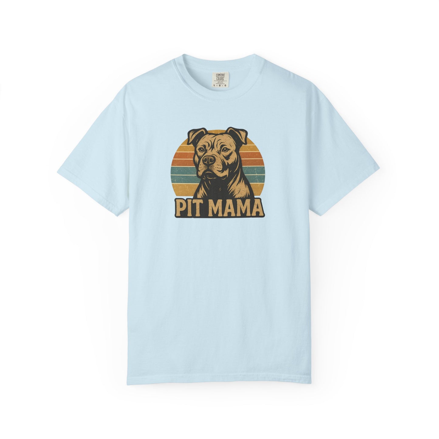 Retro Pit Mama T-Shirt | Garment-Dyed Tee for Dog Lovers | Perfect for Casual Wear, Gifts, Birthdays, Pet Celebrations, Dog Adoption Events