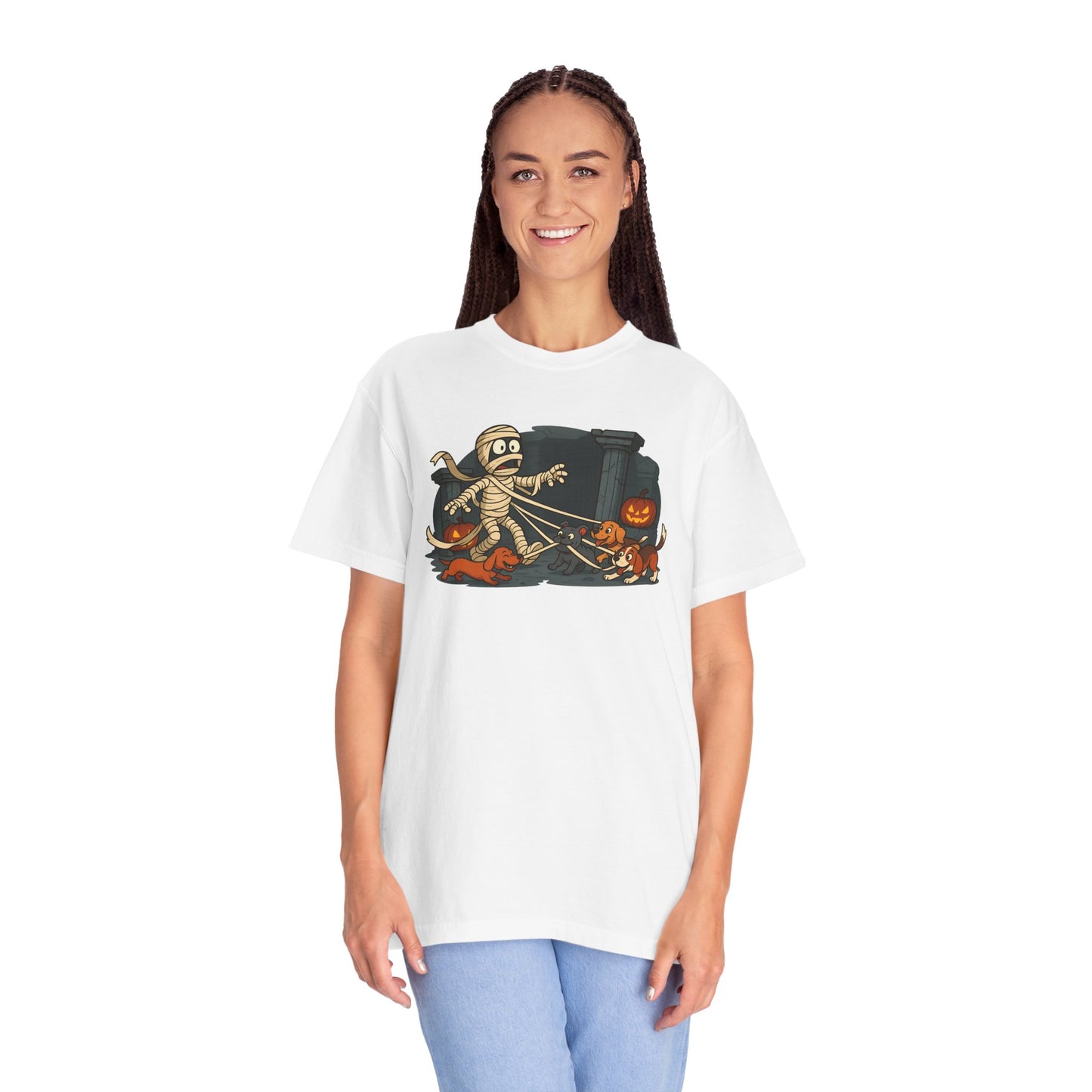Halloween Graphic T-Shirt, Unisex Mummy Design, Spooky Shirt for Fall, Halloween Costume Tee, Unique Gift for Trick-or-Treaters