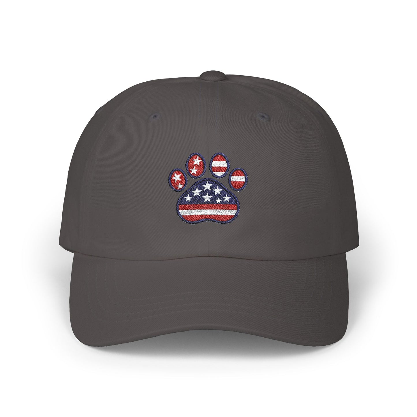 Dad Cap Patriotic American Flag Pawprint