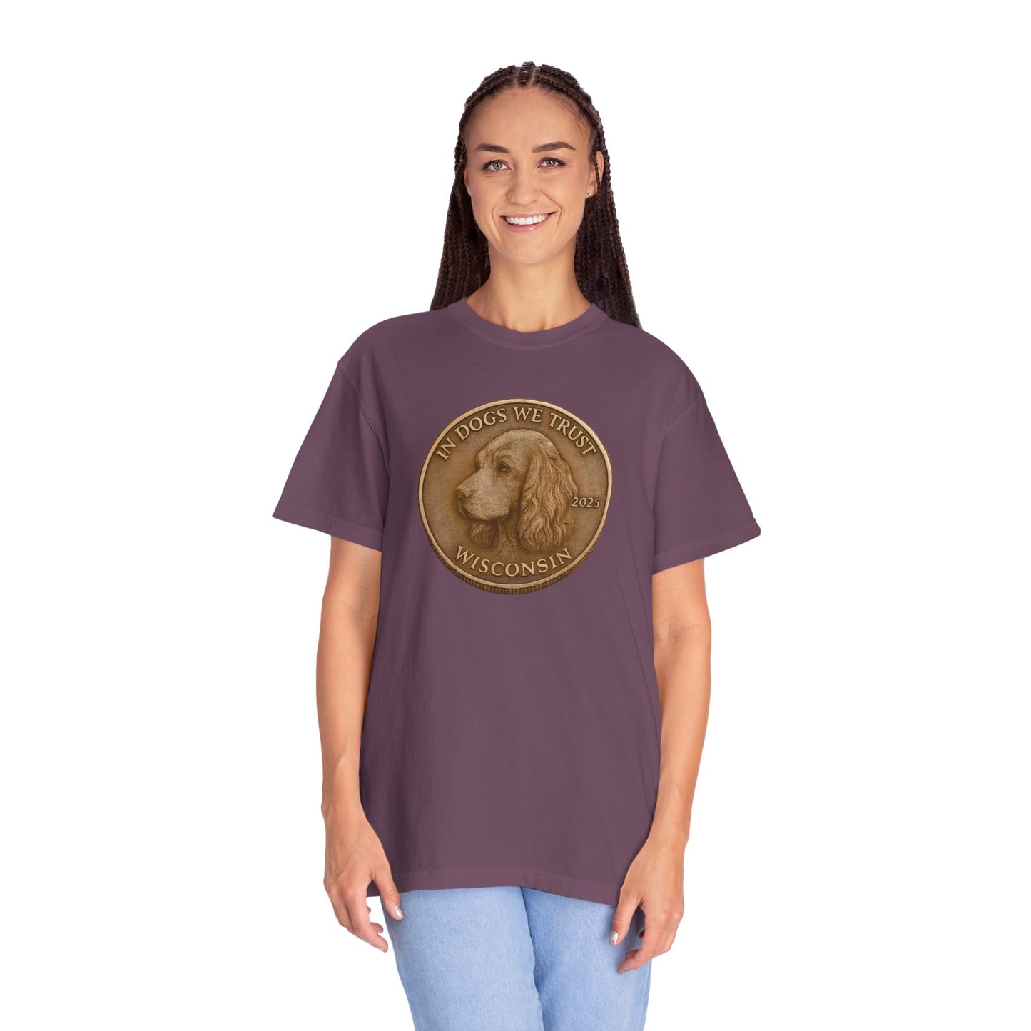 Wisconsin State Coin T-Shirt Collection - Proud Dog Breed Illustrations