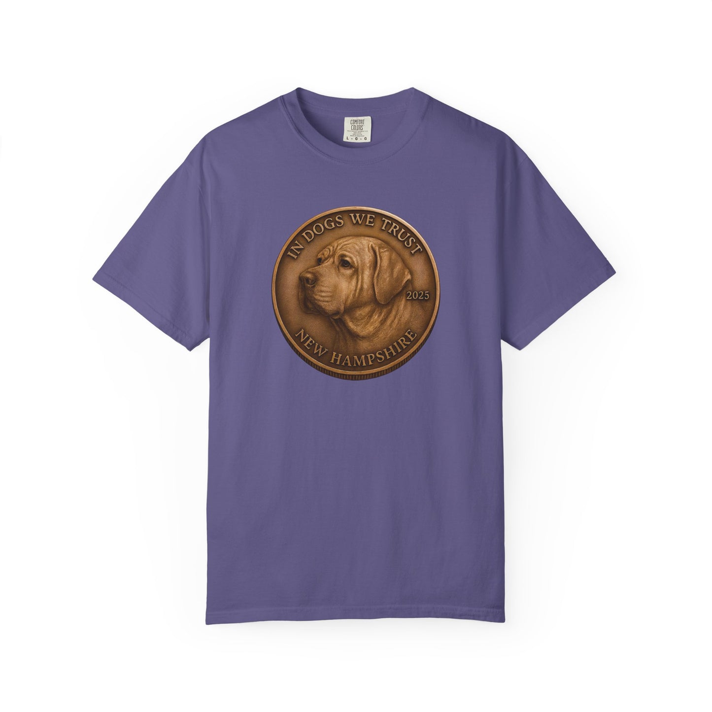 New Hampshire State Coin T-Shirt Collection - Proud Dog Breed Illustrations
