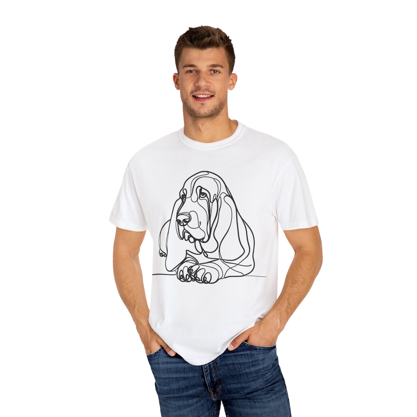 Basset Hound Line Art T-Shirt