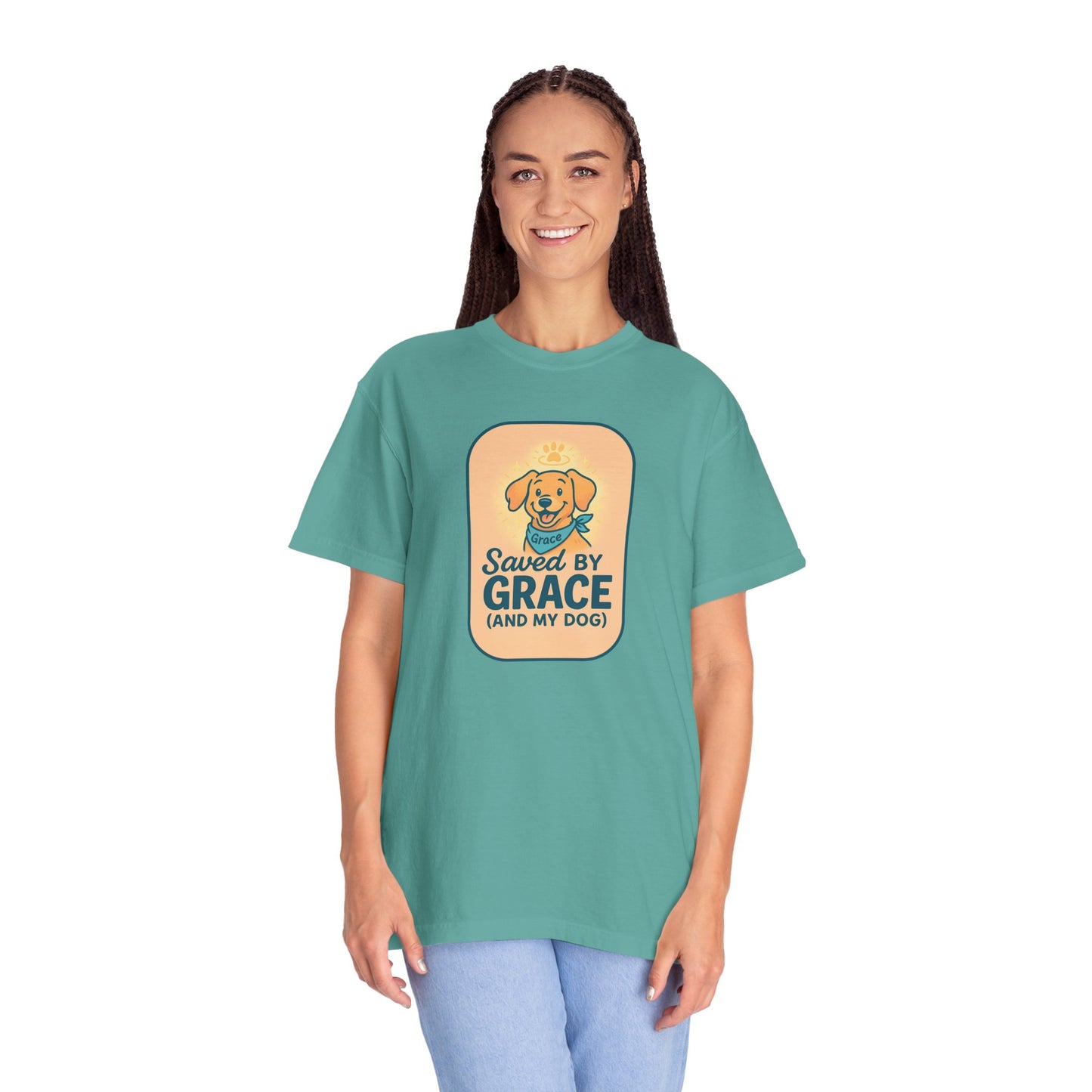 Dog Lover's Saved by Grace T-Shirt, Pet Lover Gift, Casual Tee, Birthday, Dog Adoption, Unisex Fashion, Cute Animal Shirt
