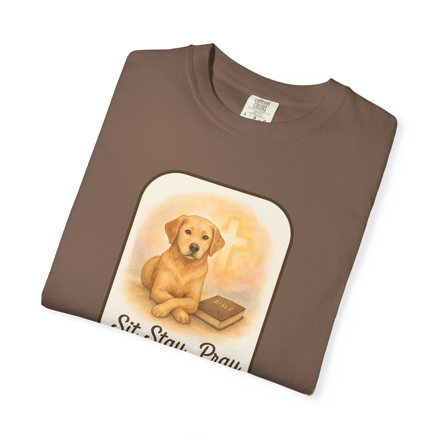 Faith-Inspired Dog Lovers T-Shirt, Unisex Tee, Gift for Pet Owners, Friendship Apparel, Casual Church Wear, Stay Pray Dog Design