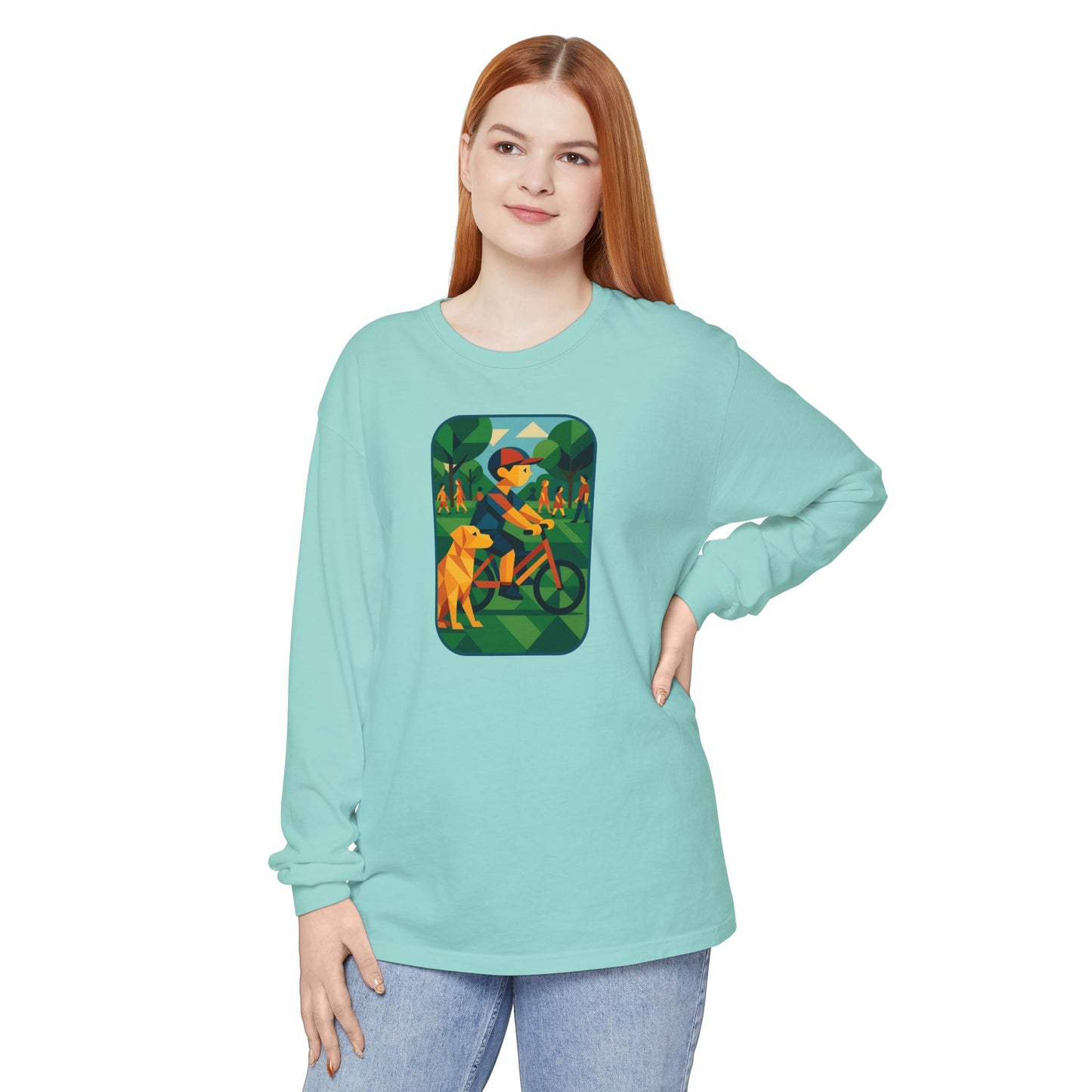 Park Walk Adventure T-Shirt, Eco-Friendly Tee, Dog Lover Apparel, Nature Print Shirt, Perfect for Outdoor Activities