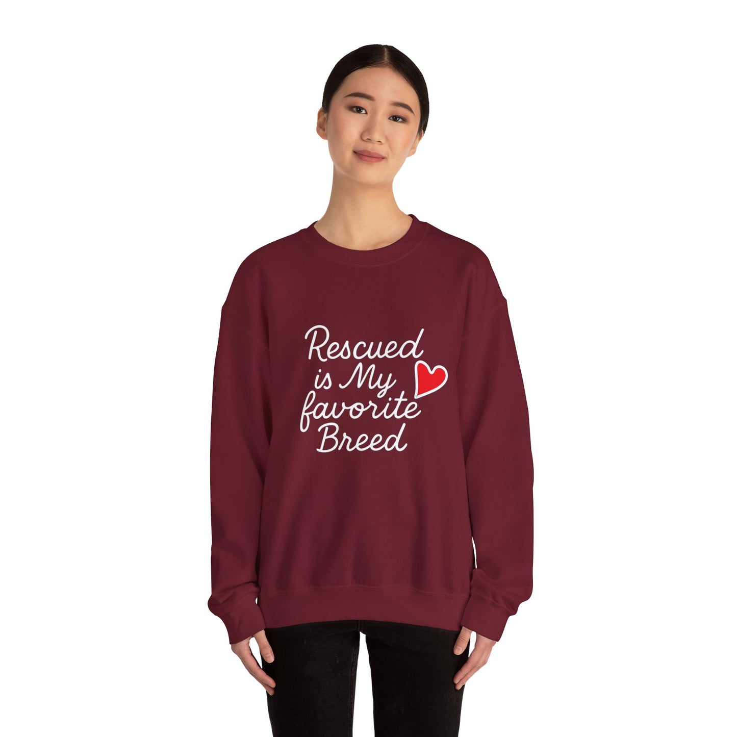 ❤️ Rescued Is My Favorite Breed – Cozy Statement Sweatshirt