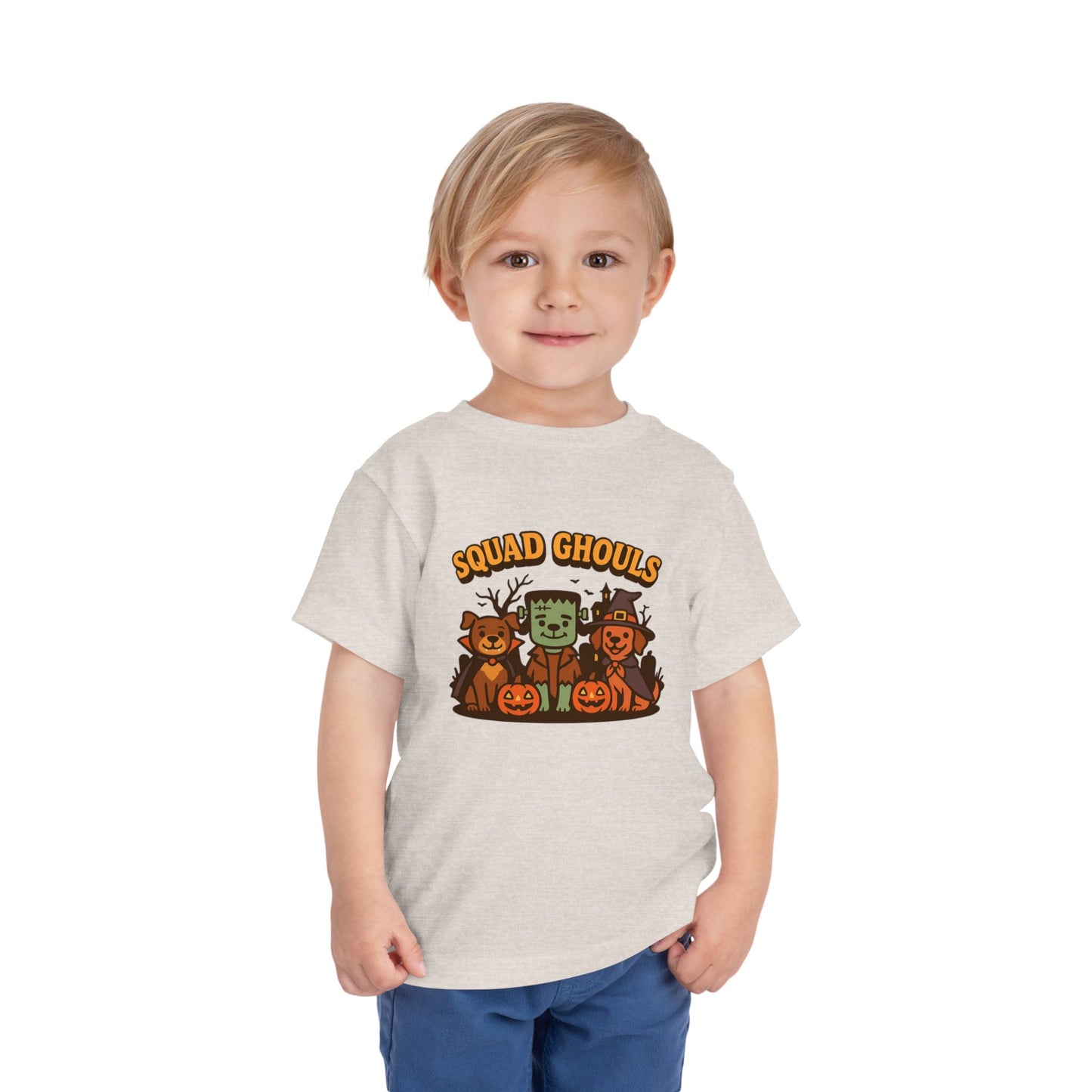 Halloween Squad Ghouls Toddler Tee, Cute Spooky Shirt for Kids, Halloween Costume Top, Trick or Treat Tee, Fall Celebration Outfit