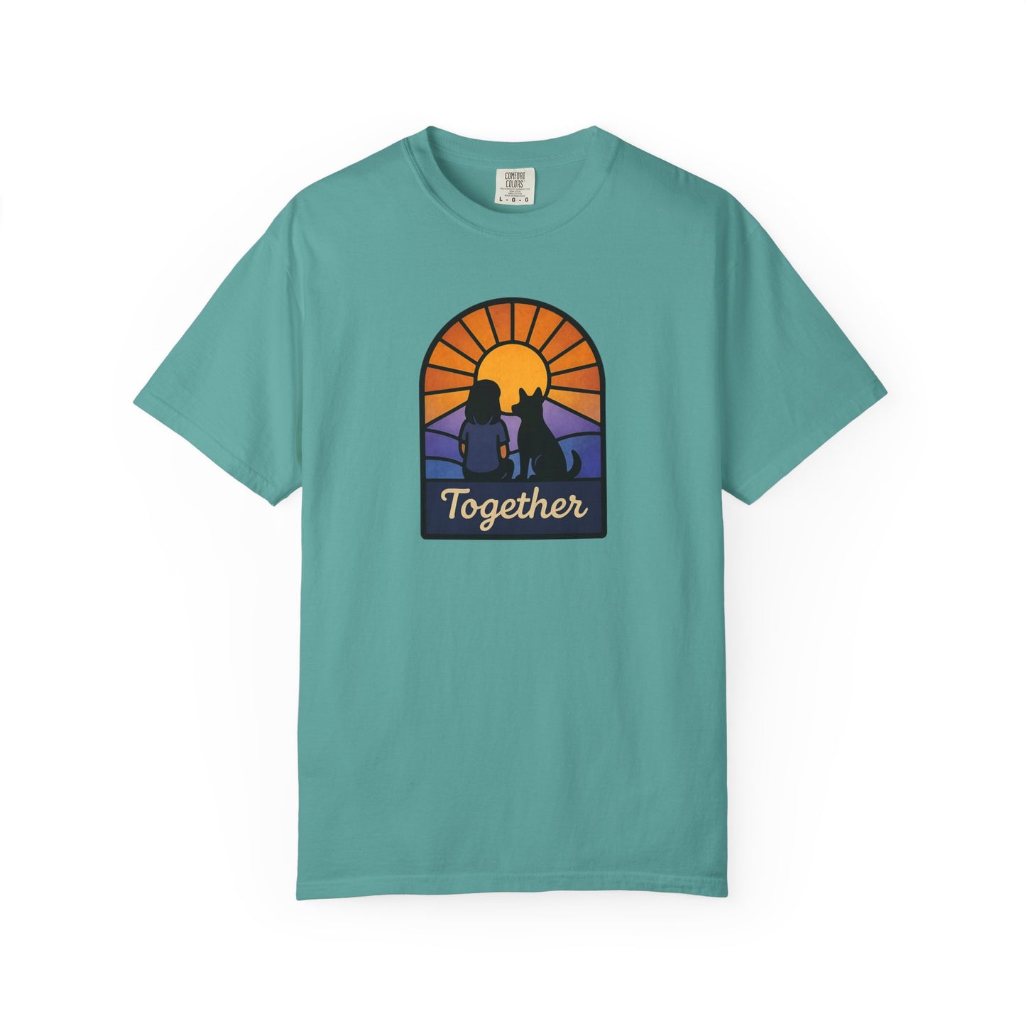 Together Sunset Graphic T-Shirt, Unisex Tee for Families, Casual Wear, Gift for Nature Lovers, Summer Vibe Apparel, Retro Style Shirt
