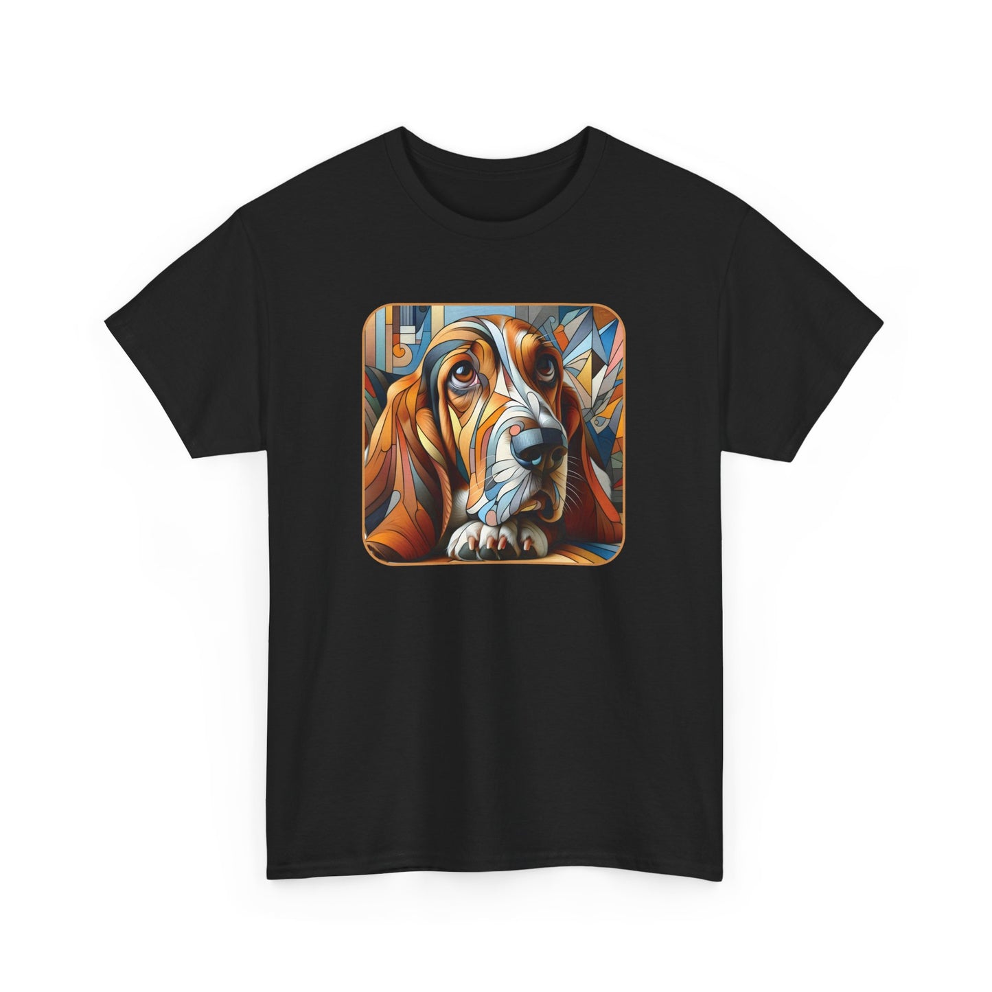 “Petcasso Basset Hound: Abstract Loyalty Tee”