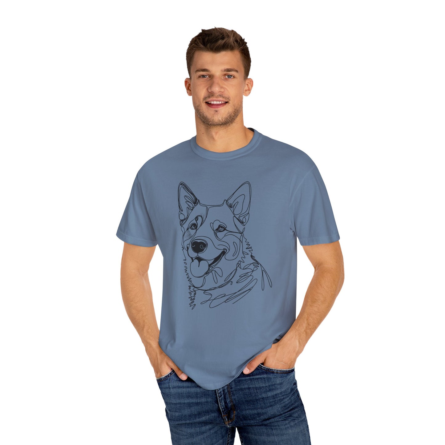 🖤 True Grit – Blue Heeler Line Art Tee