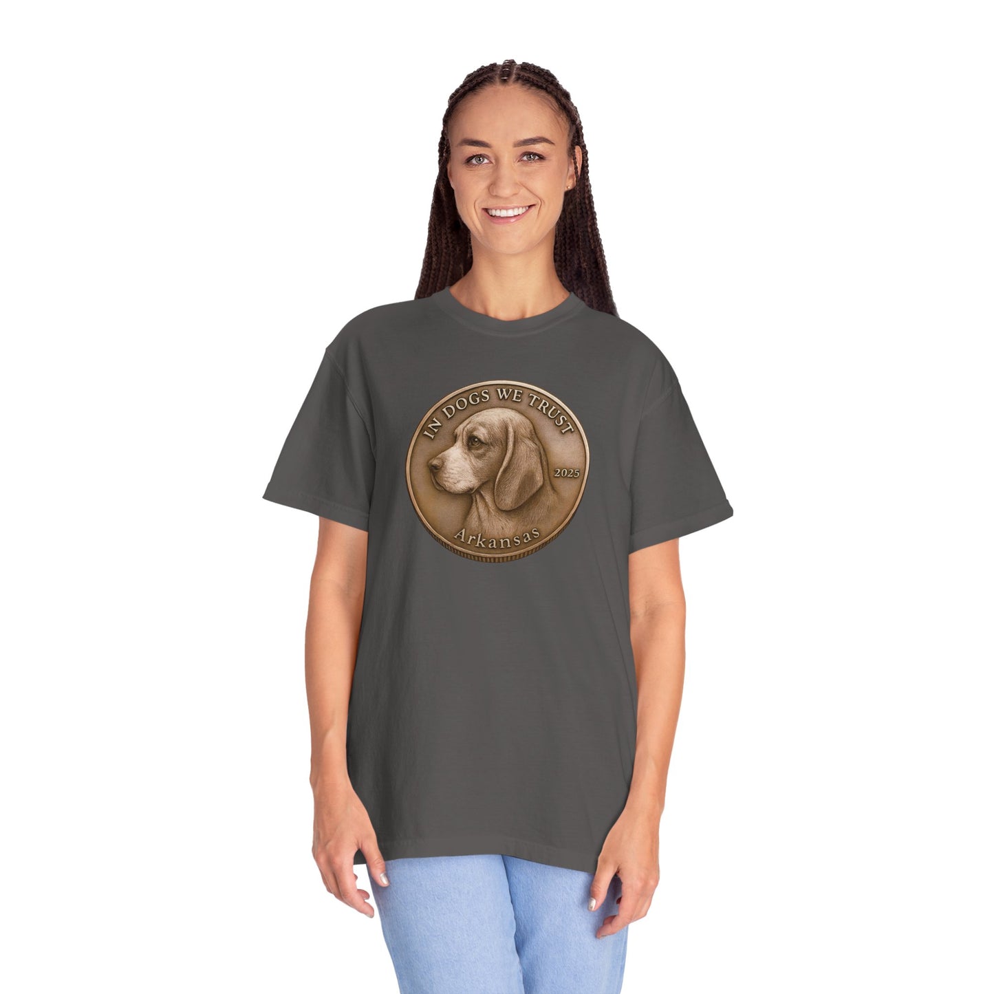 Arkansas State Coin T-Shirt Collection - Proud Dog Breed Illustrations