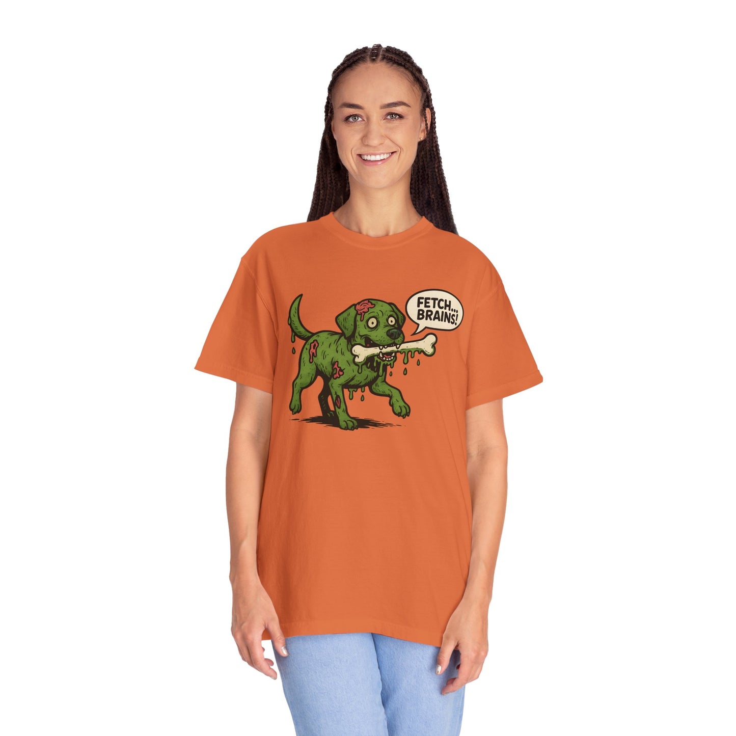 Zombie Dog Fetch T-Shirt, Funny Pet Lover Tee, Graphic Tee for Halloween, Unique Gift, Dog Owner Shirt
