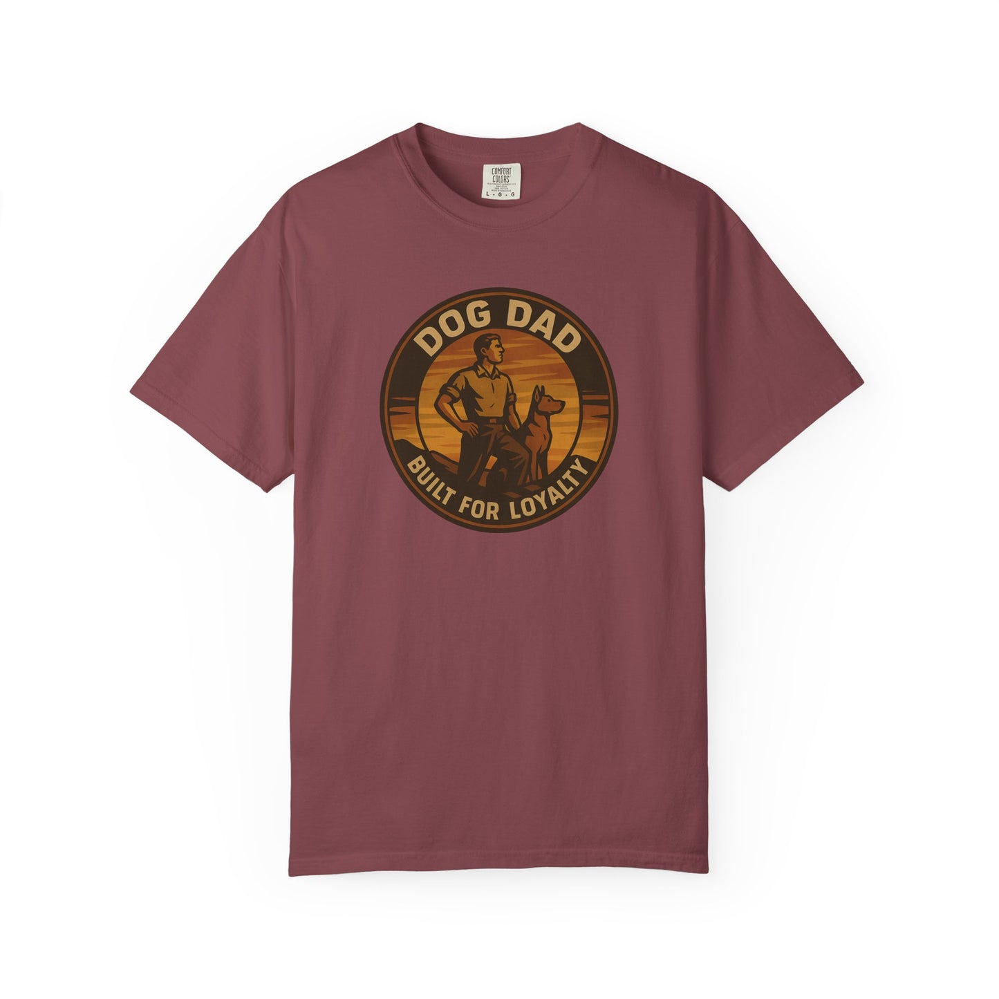 Dog Dad Garment-Dyed T-Shirt, Perfect for Pet Lovers, Gifts for Father's Day, Casual Wear, Outdoor Activities