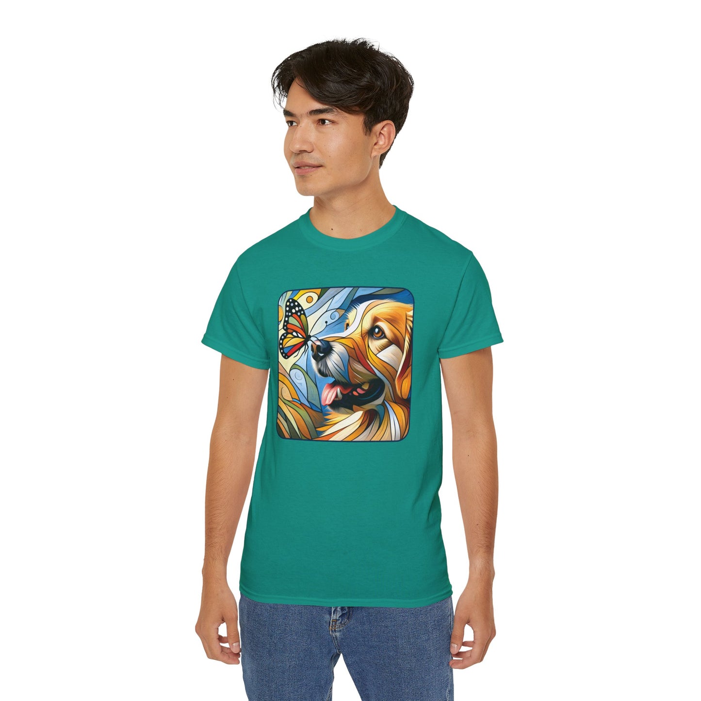 “You Give Me Butterflies – Petcasso Golden Retriever Tee” - Perfect for Pet Lovers