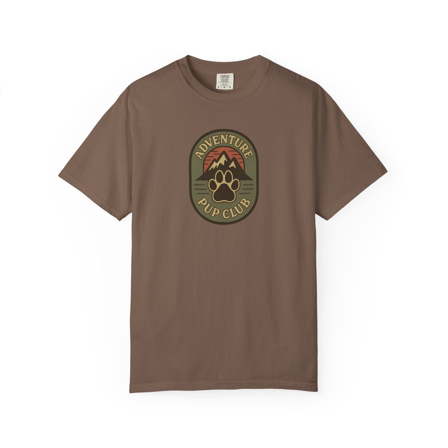 Adventure Pup Club Unisex Garment-Dyed T-Shirt, Dog Lover Gift, Outdoor Adventure Apparel, Pet Club Tee, Nature Lover Shirt
