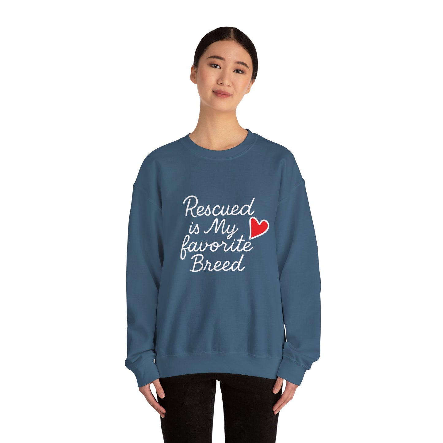 ❤️ Rescued Is My Favorite Breed – Cozy Statement Sweatshirt