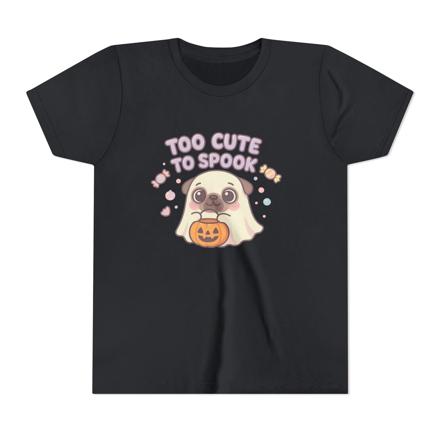 Cute Halloween Ghost Youth Tee, Spooky Shirt for Kids, Halloween Apparel, Trick or Treat T-Shirt, Funny Kids' Shirt