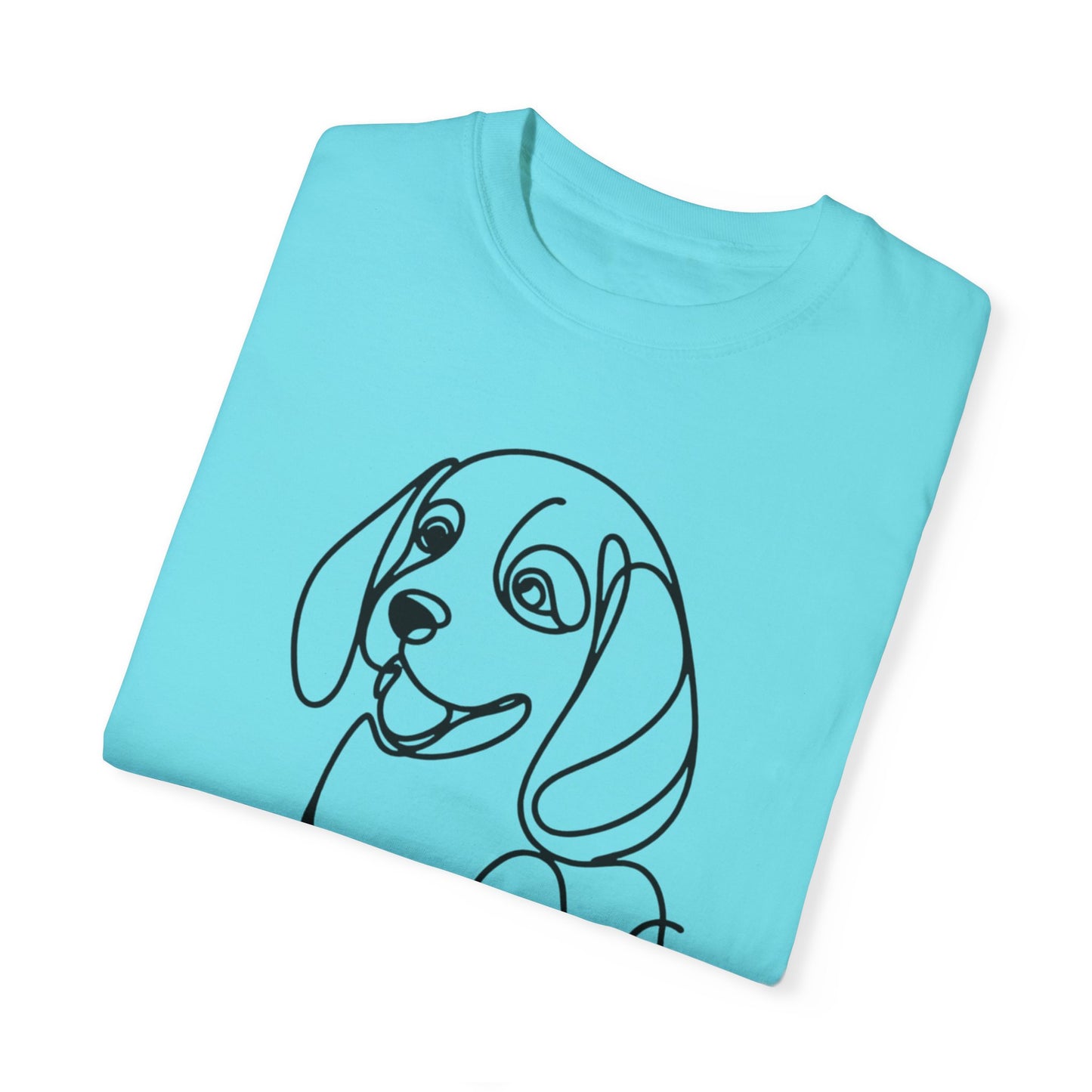 I๐ถ Nose First โ Minimalist Beagle Line Art Tee - Cute Dog Line Art Unisex T-Shirt