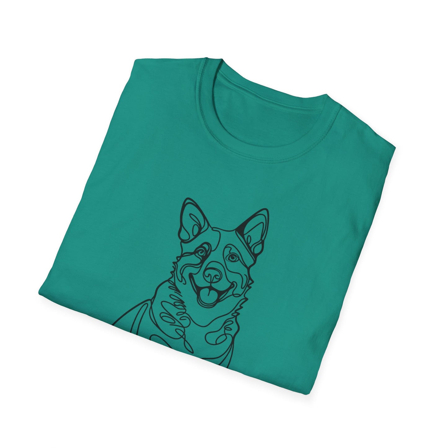 🖤 True Grit – Blue Heeler Line Art Tee