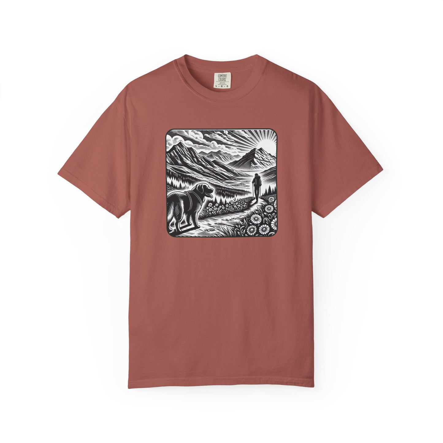 Hiker Unisex Garment-Dyed T-Shirt with Nature Design - Perfect for Outdoor Lovers