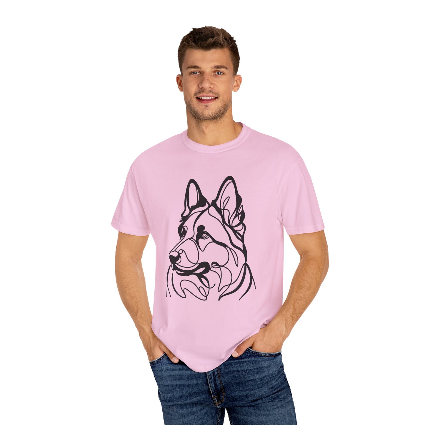 Unisex T-shirt German Shepard Line Art