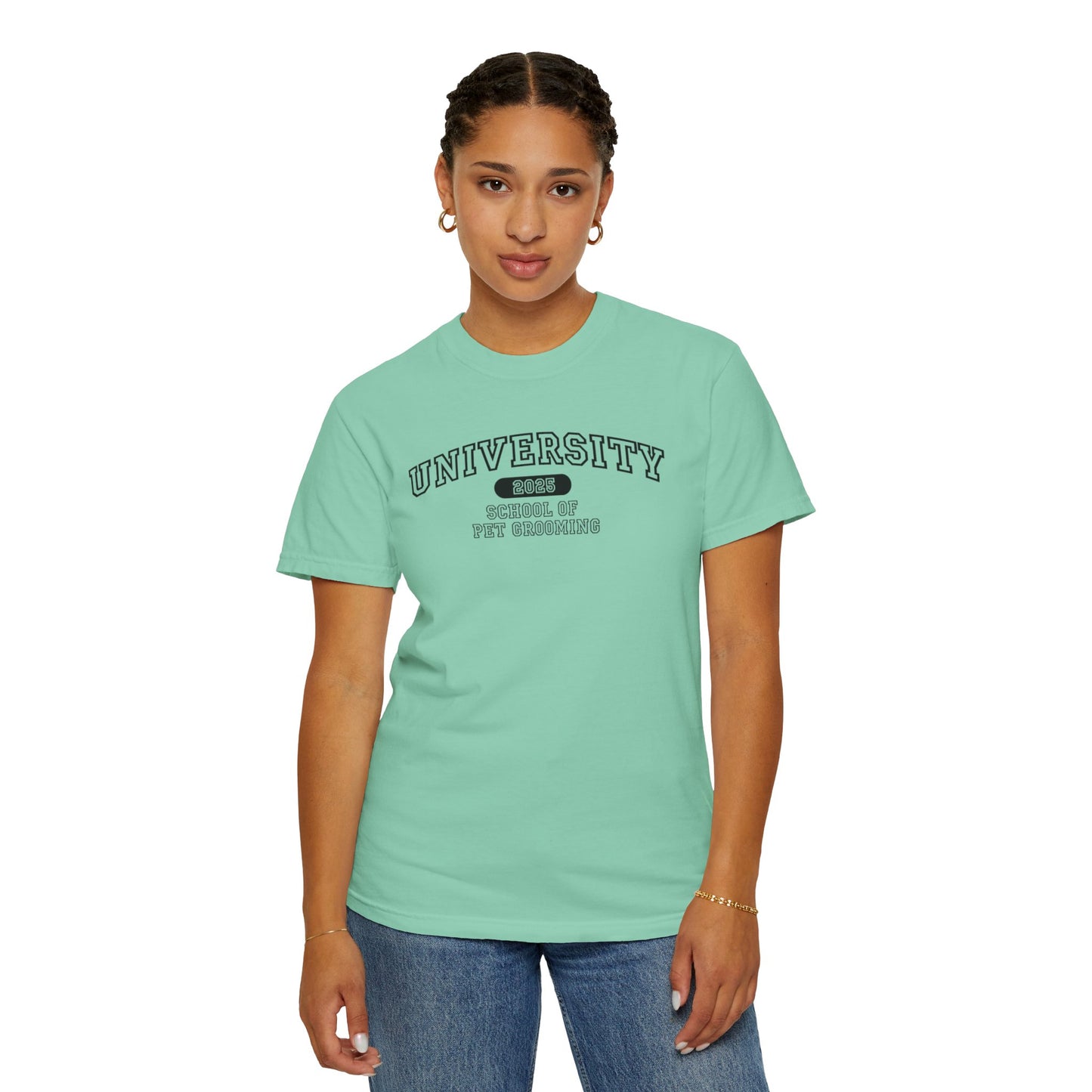 University School of Pet Grooming Unisex Garment-Dyed T-Shirt - University Style