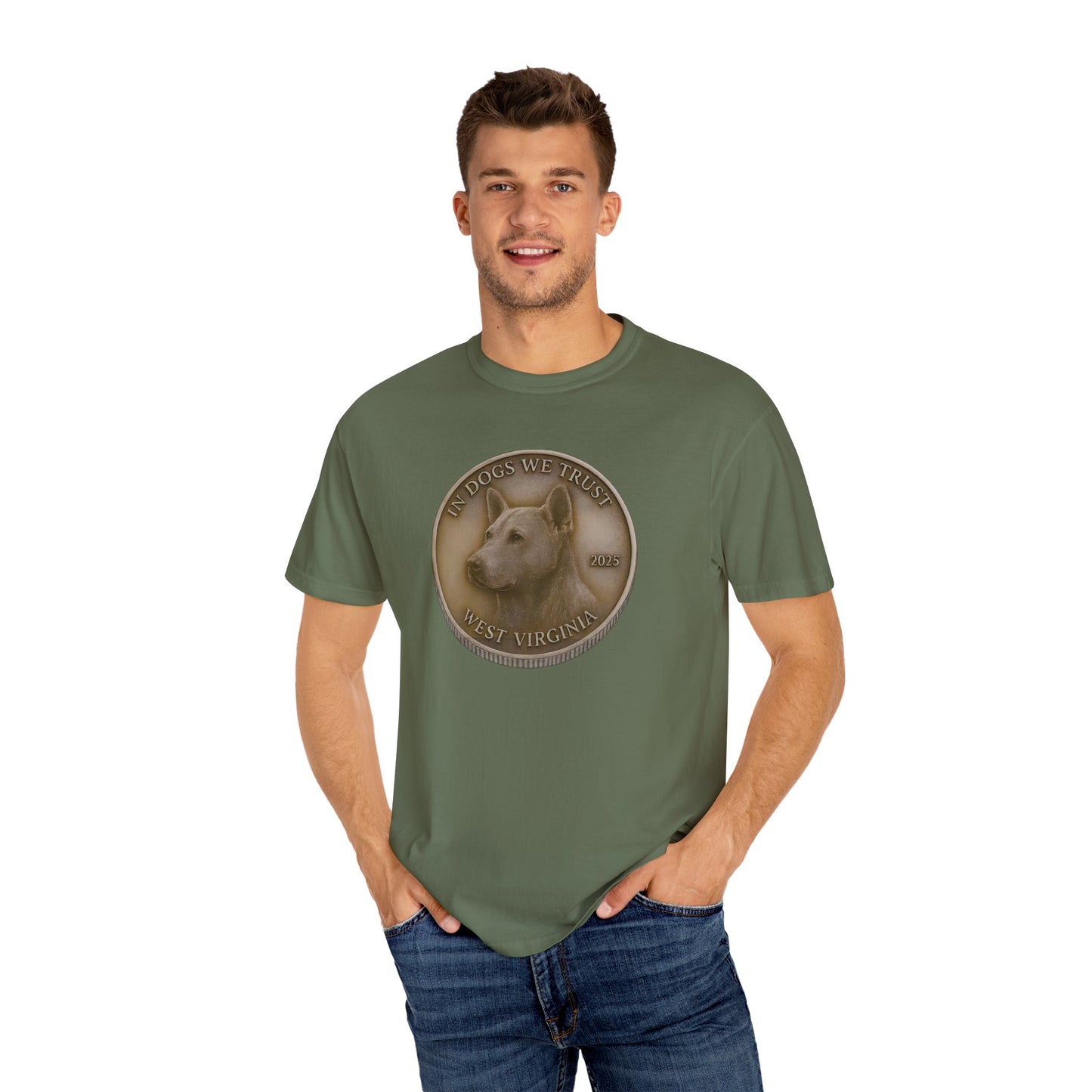 West Virginia State Coin T-Shirt Collection - Proud Dog Breed Illustrations