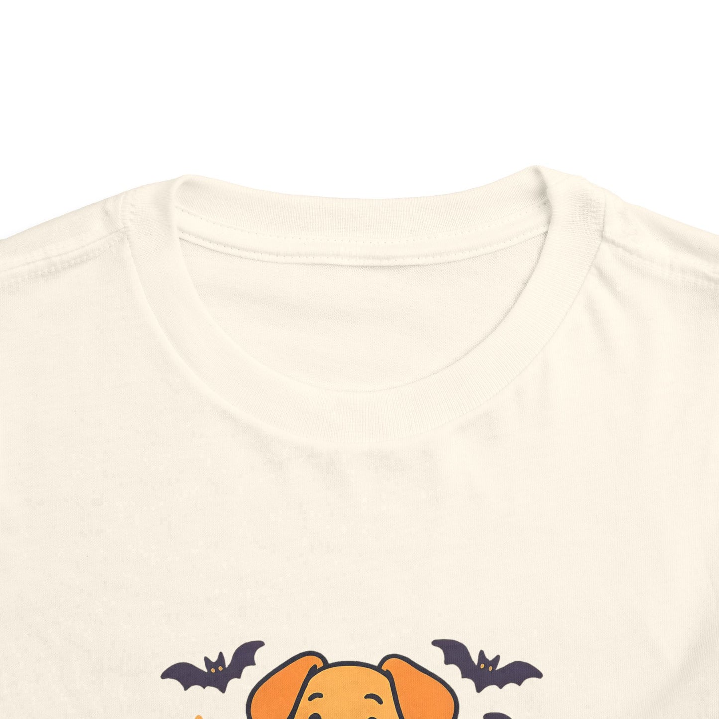 Fang-tastic Fur-iend Toddler Tee, Halloween Shirt for Kids, Cute Dog Graphic Tee, Toddler Halloween Outfit, Fall Celebration T-Shirt