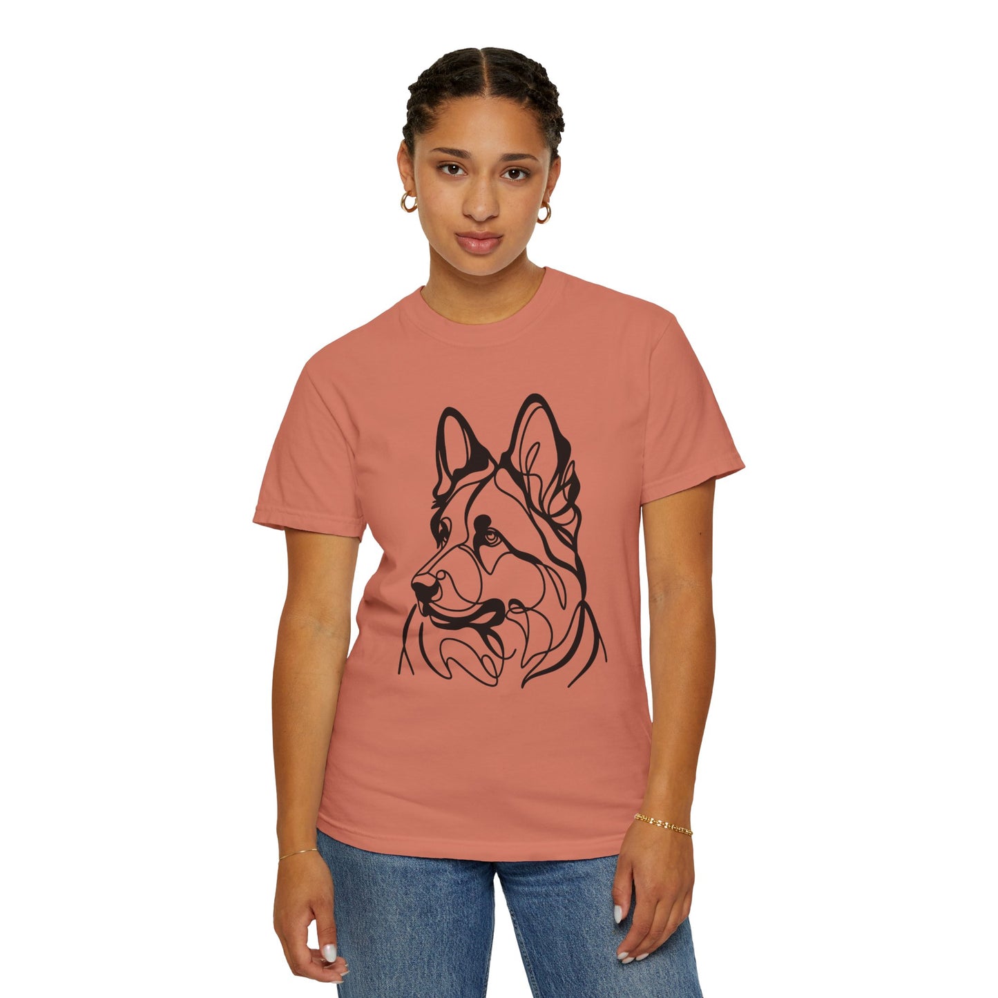 Unisex T-shirt German Shepard Line Art