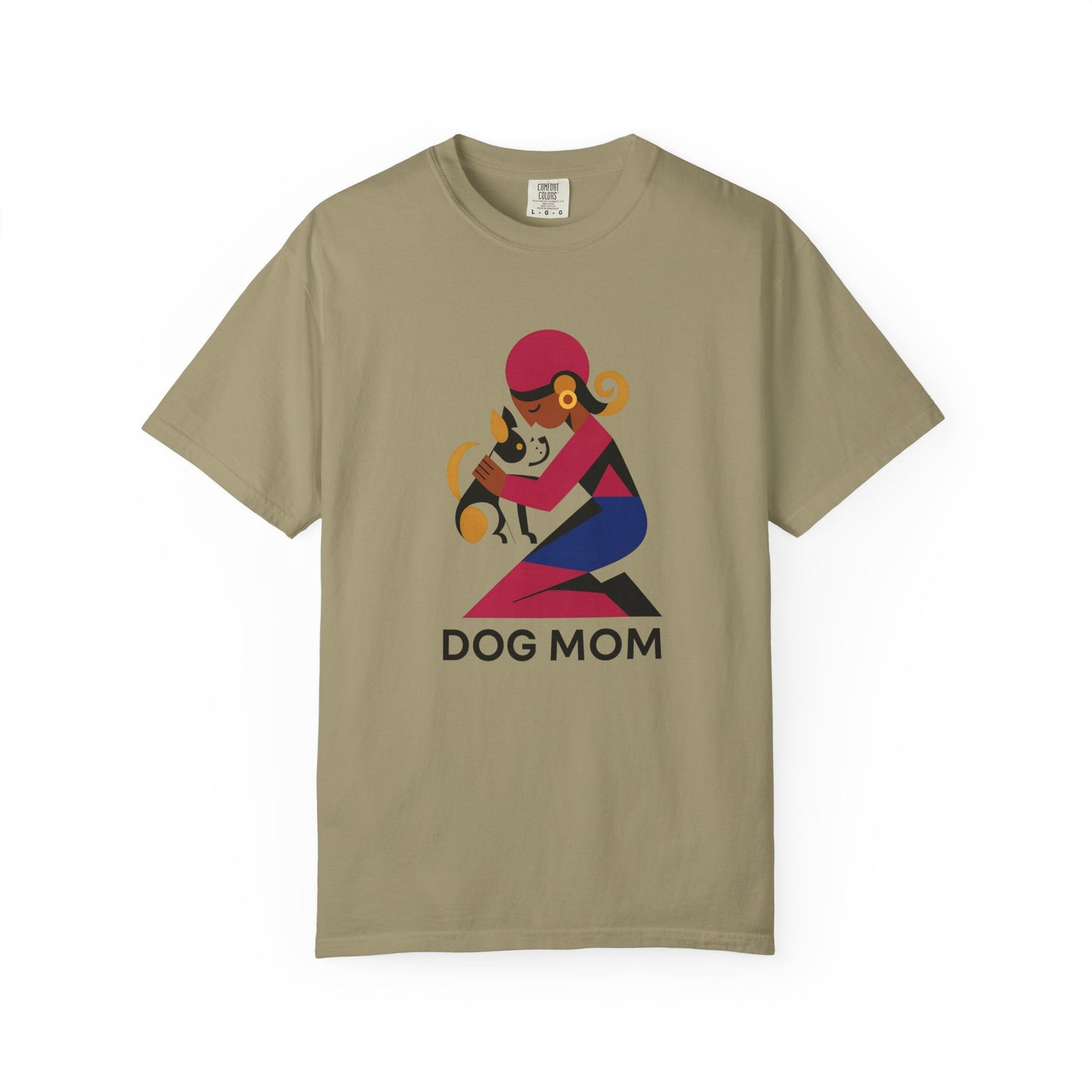 Dog Mom Garment-Dyed T-Shirt, Gift for Dog Lovers, Casual Wear, Pet Owner Apparel, Mother's Day Gift, Animal Lover Tee