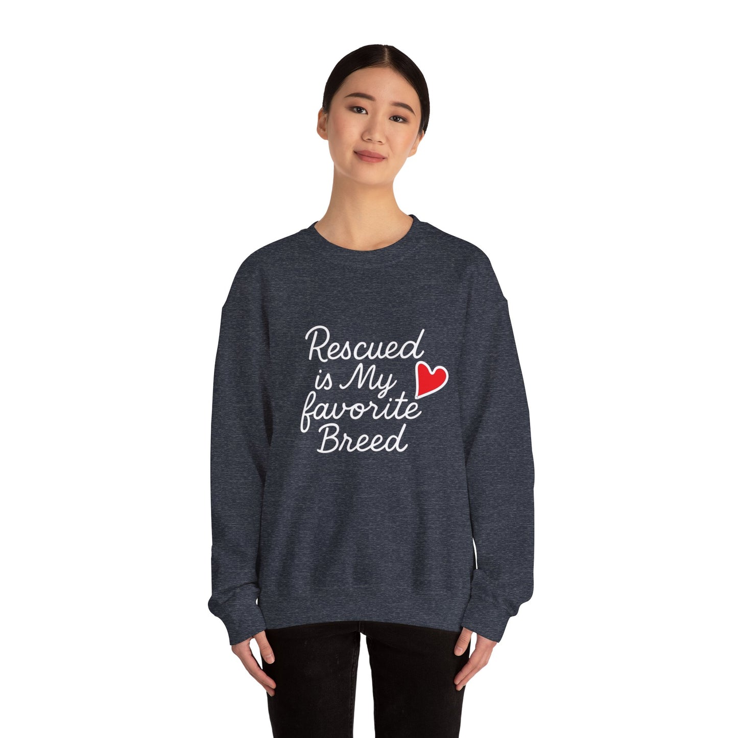 ❤️ Rescued Is My Favorite Breed – Cozy Statement Sweatshirt