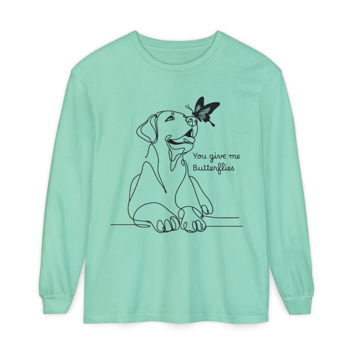 You Give Me Butterflies Dog Long Sleeve T-Shirt