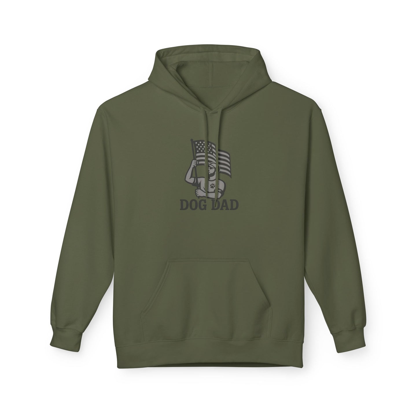 Dog Dad Fleece Hoodie, Unisex Softstyle Hooded Sweatshirt, Perfect Gift for Dog Lovers, Comfortable and Stylish