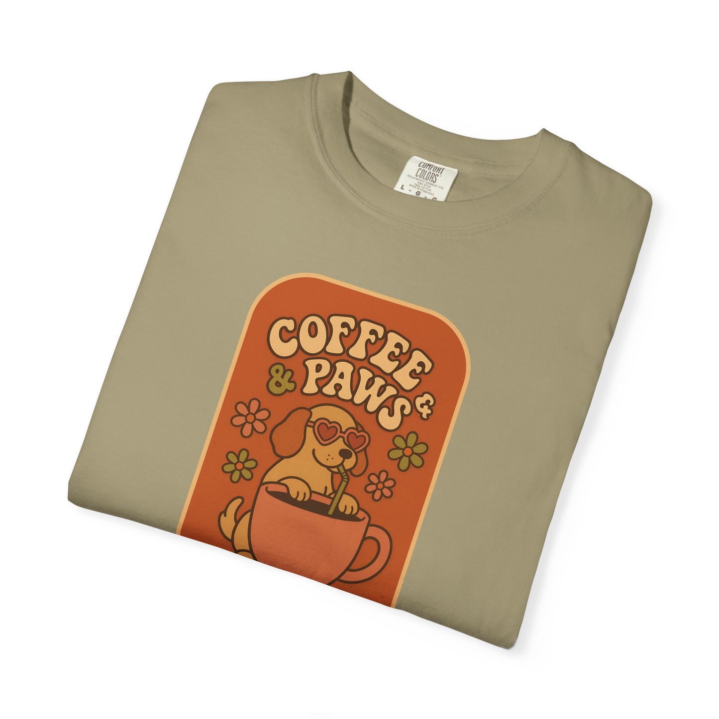 Coffee Paws Unisex T-shirt - Perfect for Dog Lovers, Casual Wear, Gift for Pet Owners, Cozy Vibe, Every Day Wear