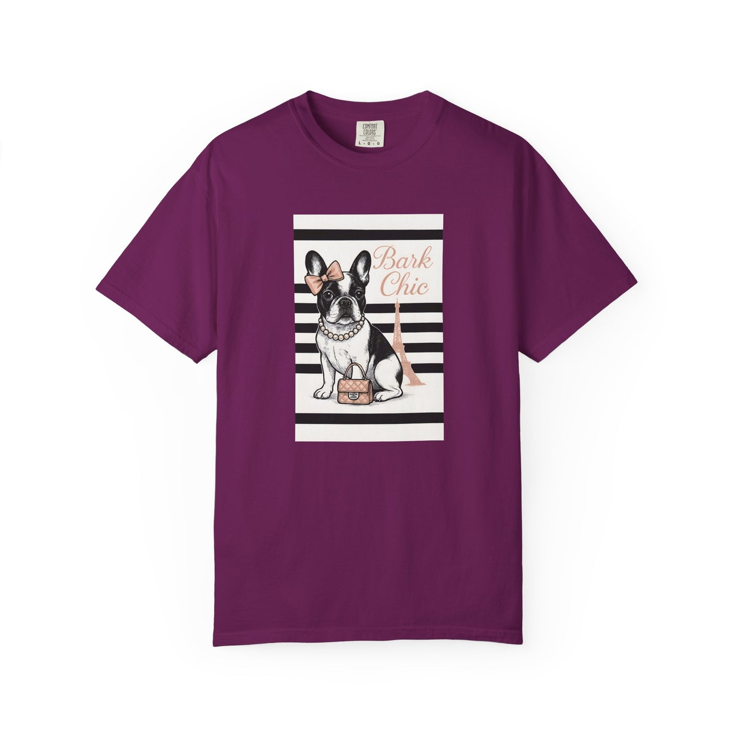 Chic Dog Lover T-shirt, Bark Chic Tee, Unisex Graphic Shirt, Pet Lover Gift, Comfortable Everyday Wear, Cute Animal Apparel