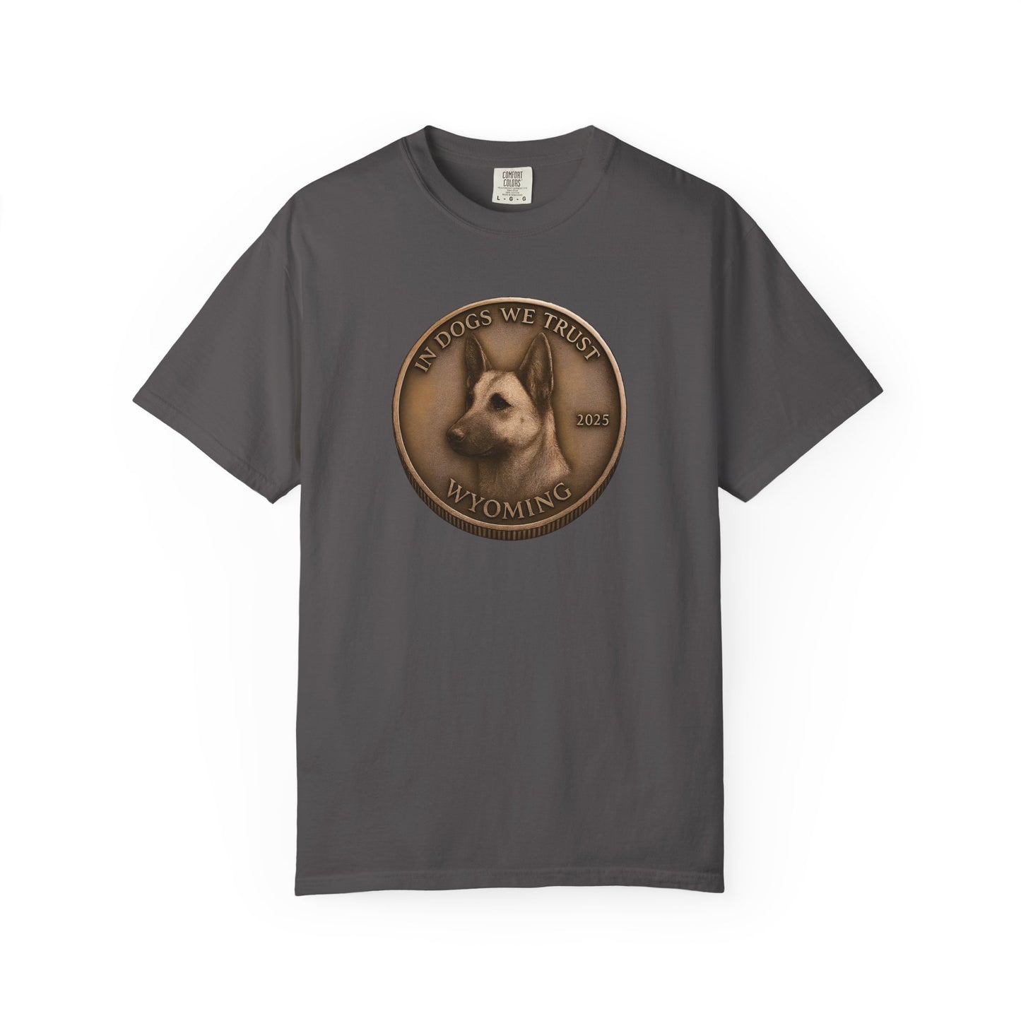 Wyoming State Coin T-Shirt Collection - Proud Dog Breed Illustrations
